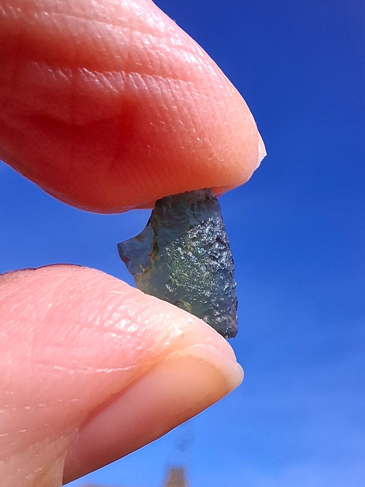 Moldavite Small Piece. 0.35g, Tektite (Ref: 1329)