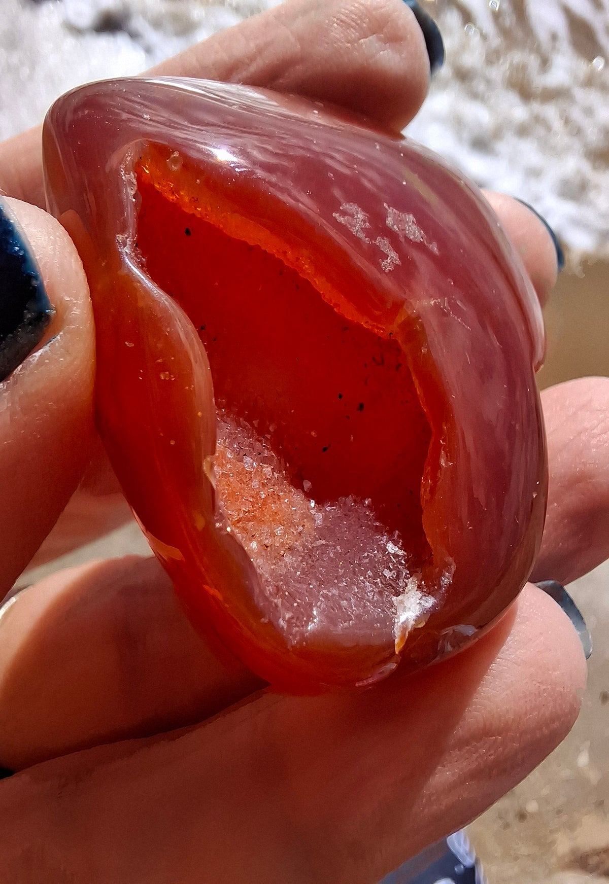 Druzy Carnelian Heart, Crystal (Ref:DCH2)