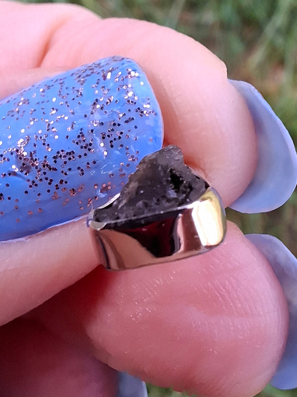 Moldavite Pendant, 925 Silver, Tektite (Ref: P57)