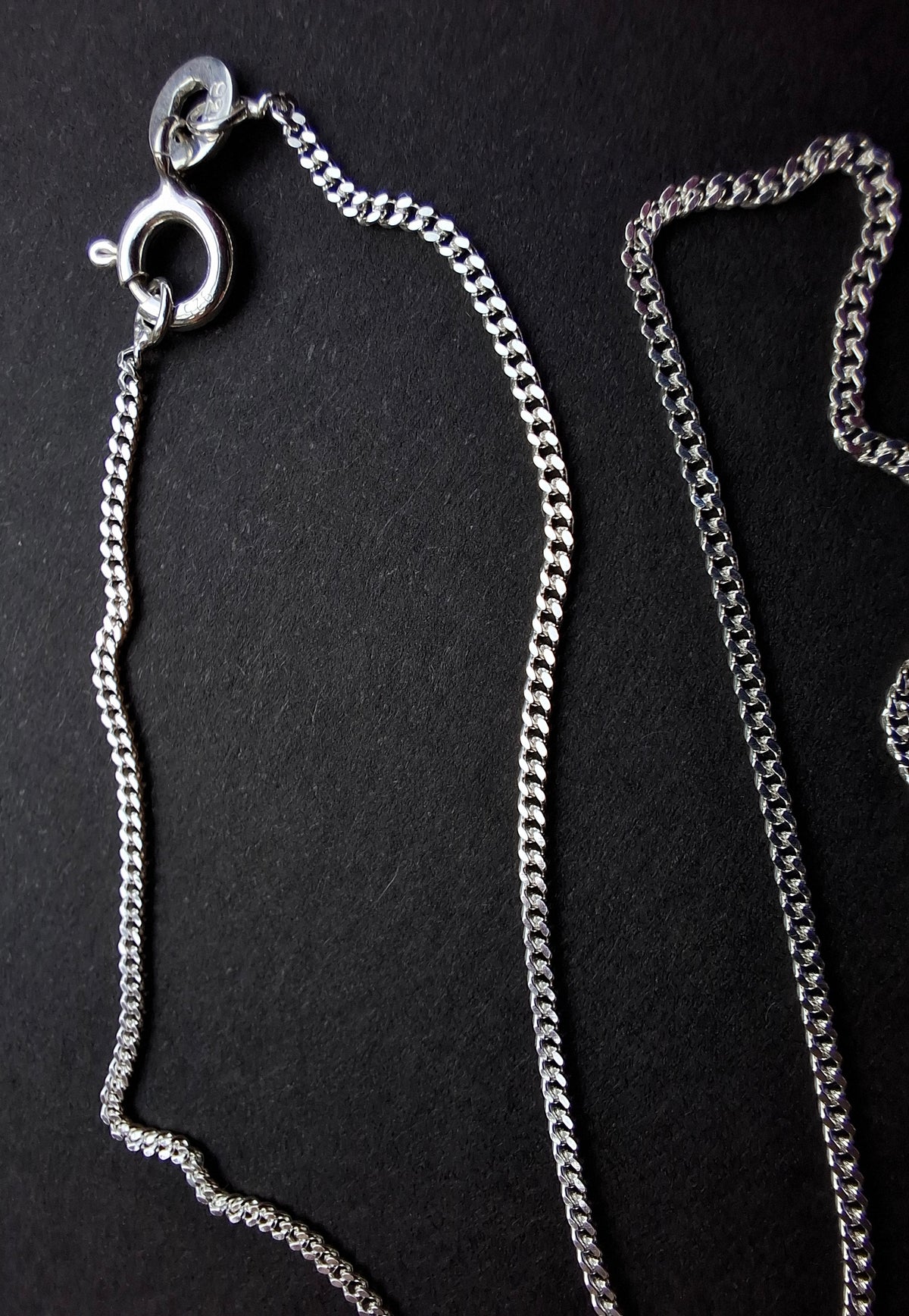 Curb Diamond cut, 1.2mm, 18 inch, 925 Silver CHAIN (Ref: chain-5)