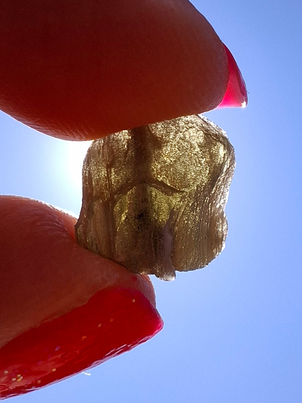 Moldavite Piece, SNOWFLAKE, FROSTED, BRUSNA, 1.05g, Tektite (Ref: 1501)