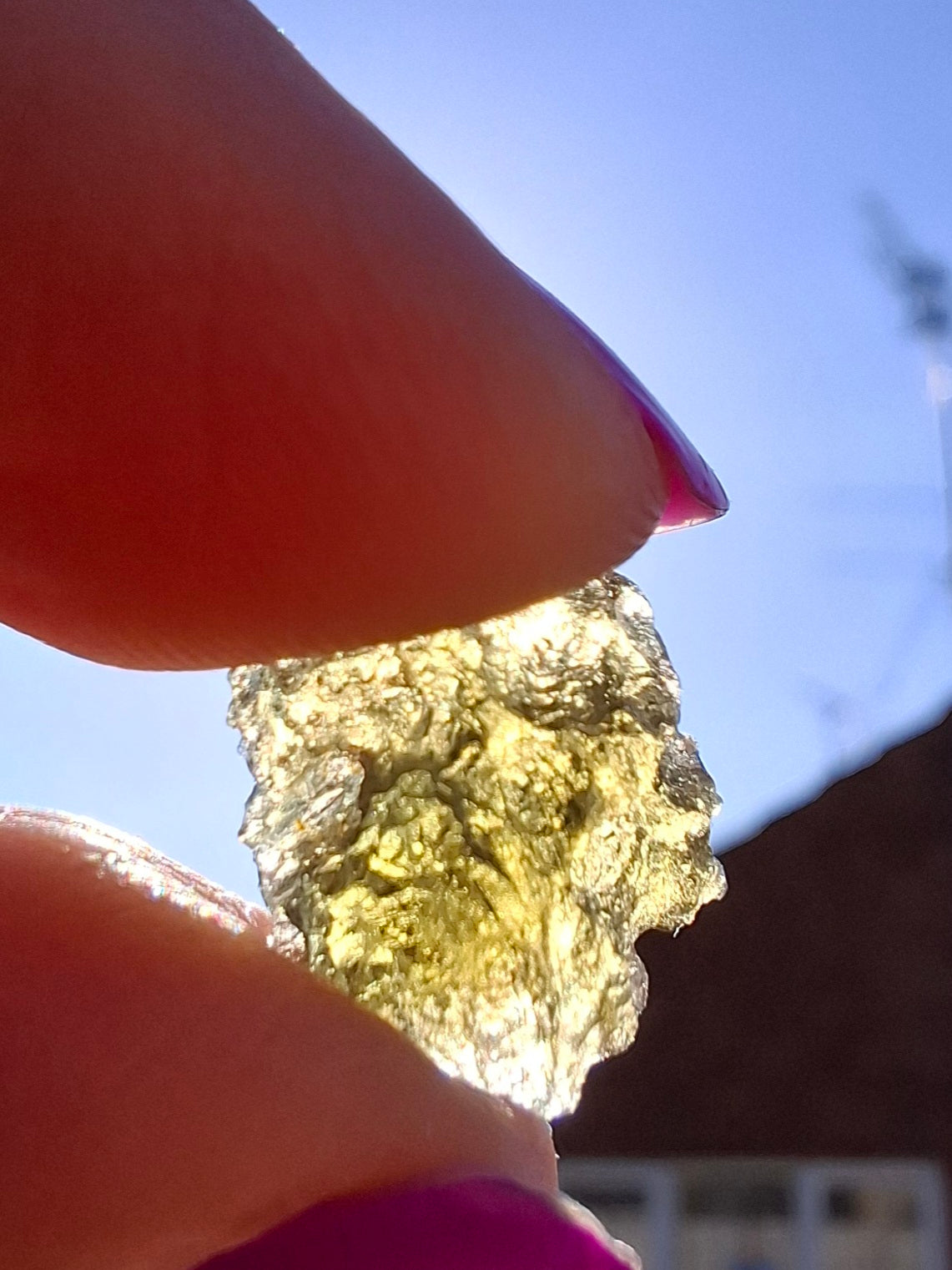 Moldavite Piece, 0.62g, Tektite (Ref: 1455)