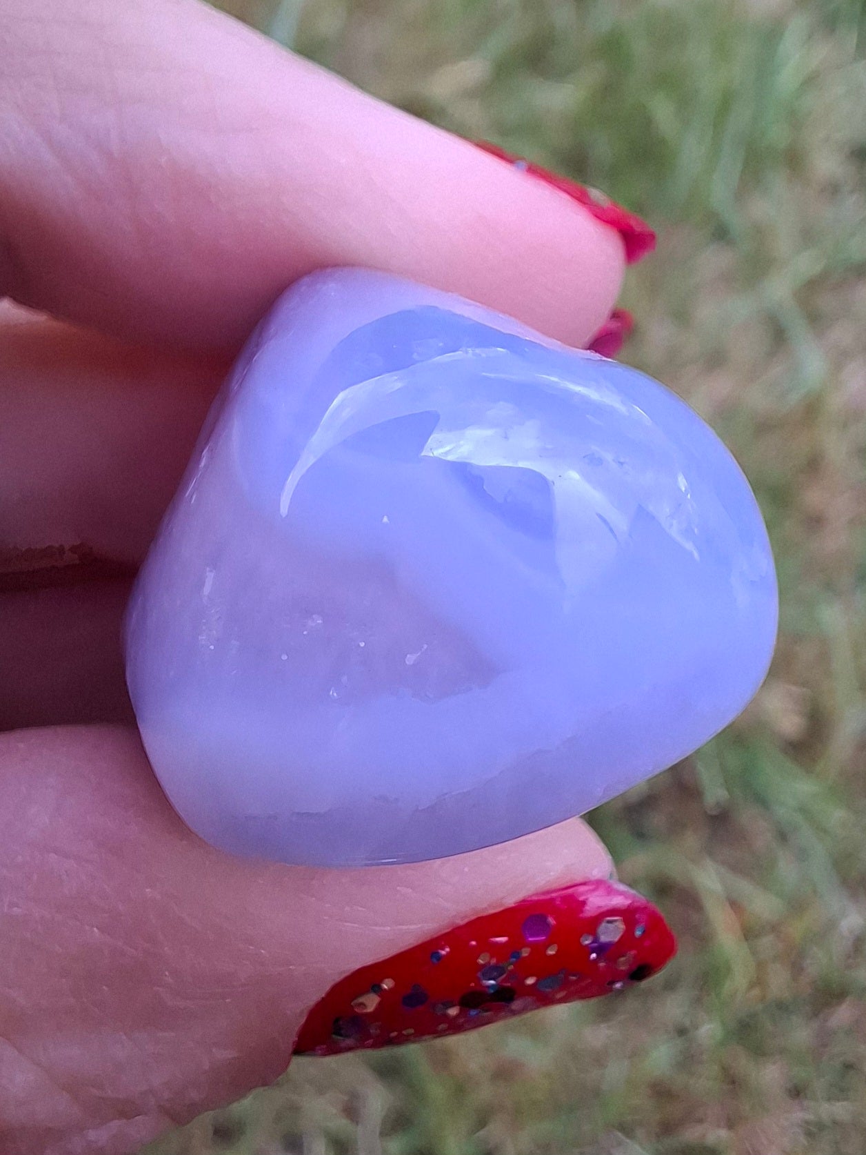 Blue Lace Agate, Tumble Stone, Crystal (Ref: T145)