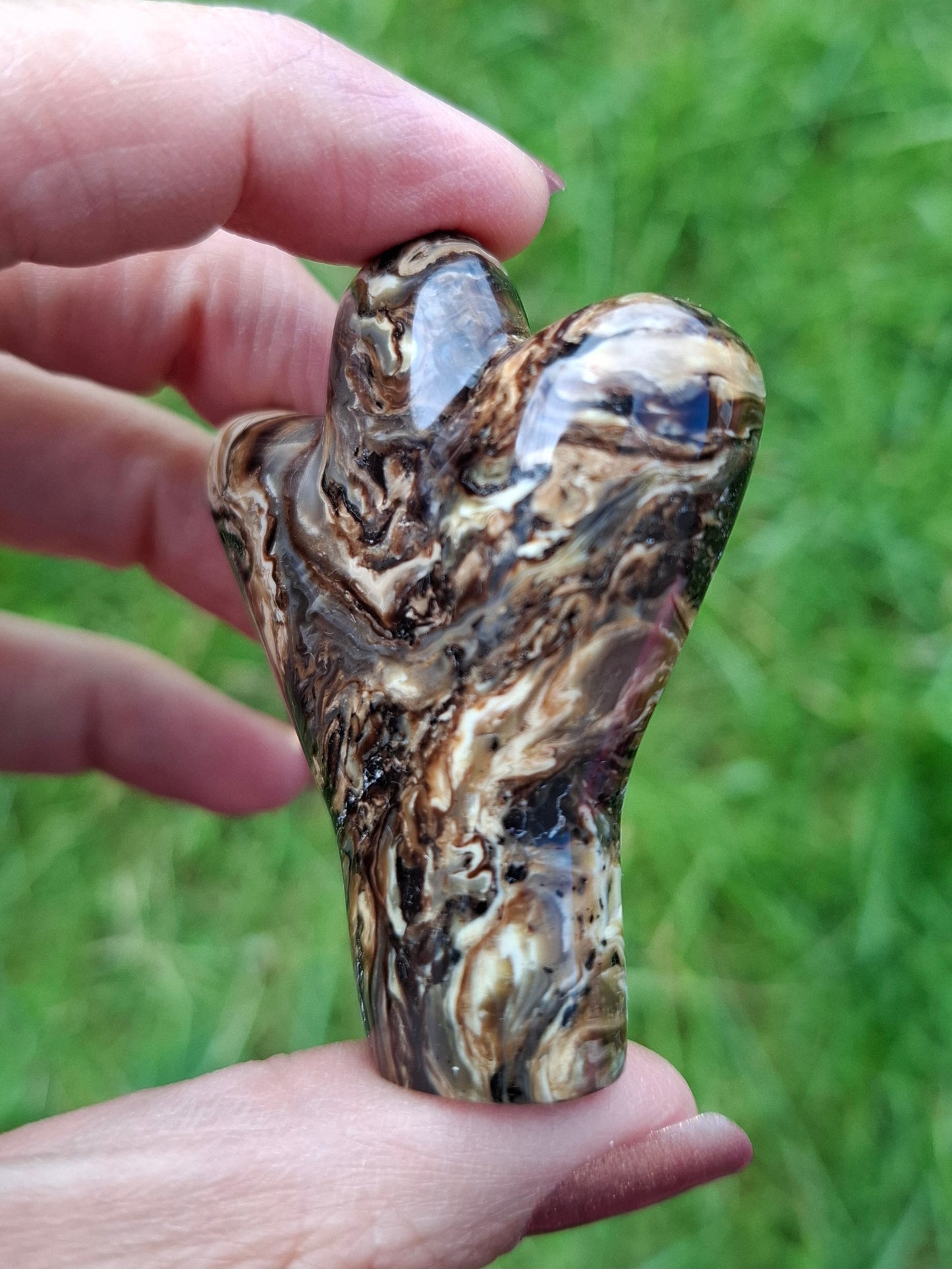 Red Amber Angel, 17.96g, Carving, Fossil (Ref: AA2)