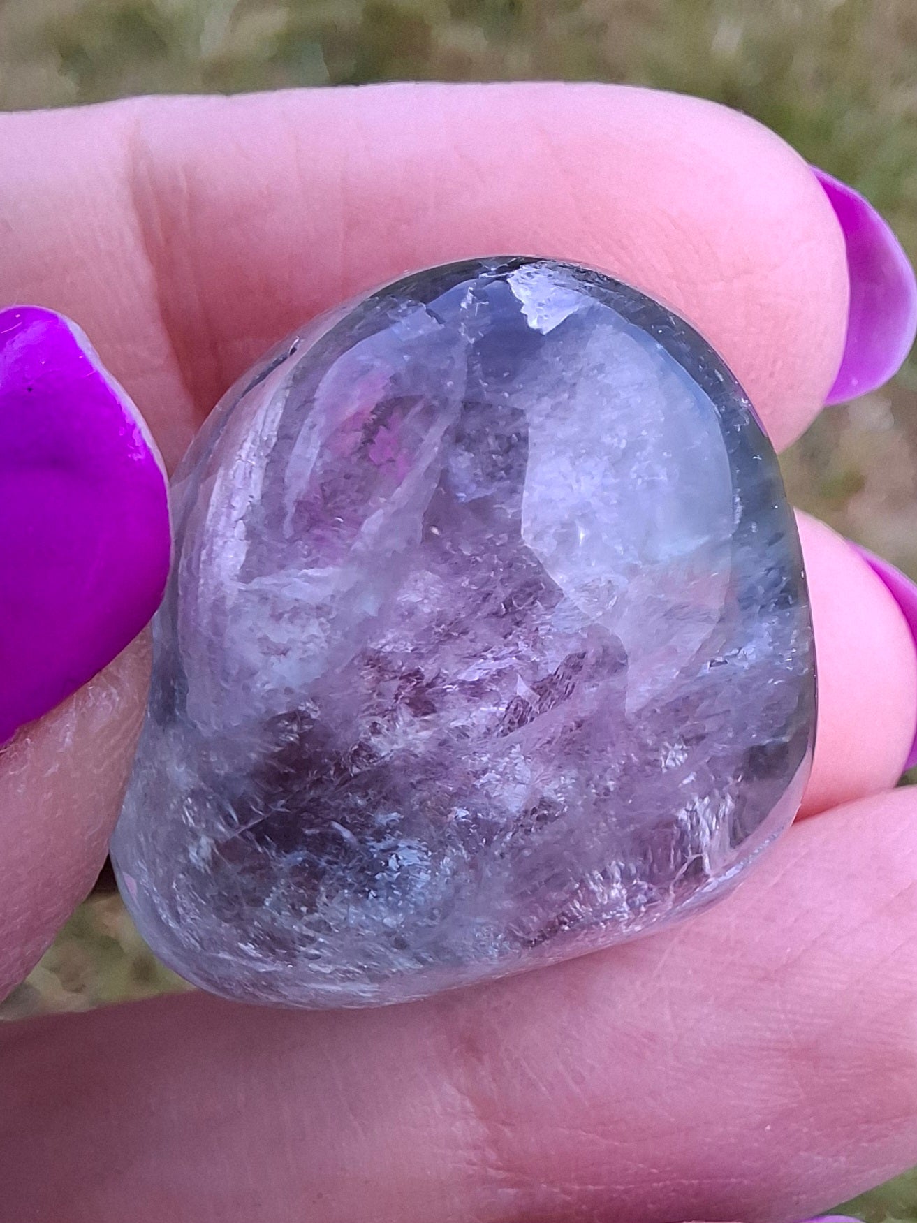 Fluorite, Tumble Stone, Crystal 🌈 (Ref: T49)