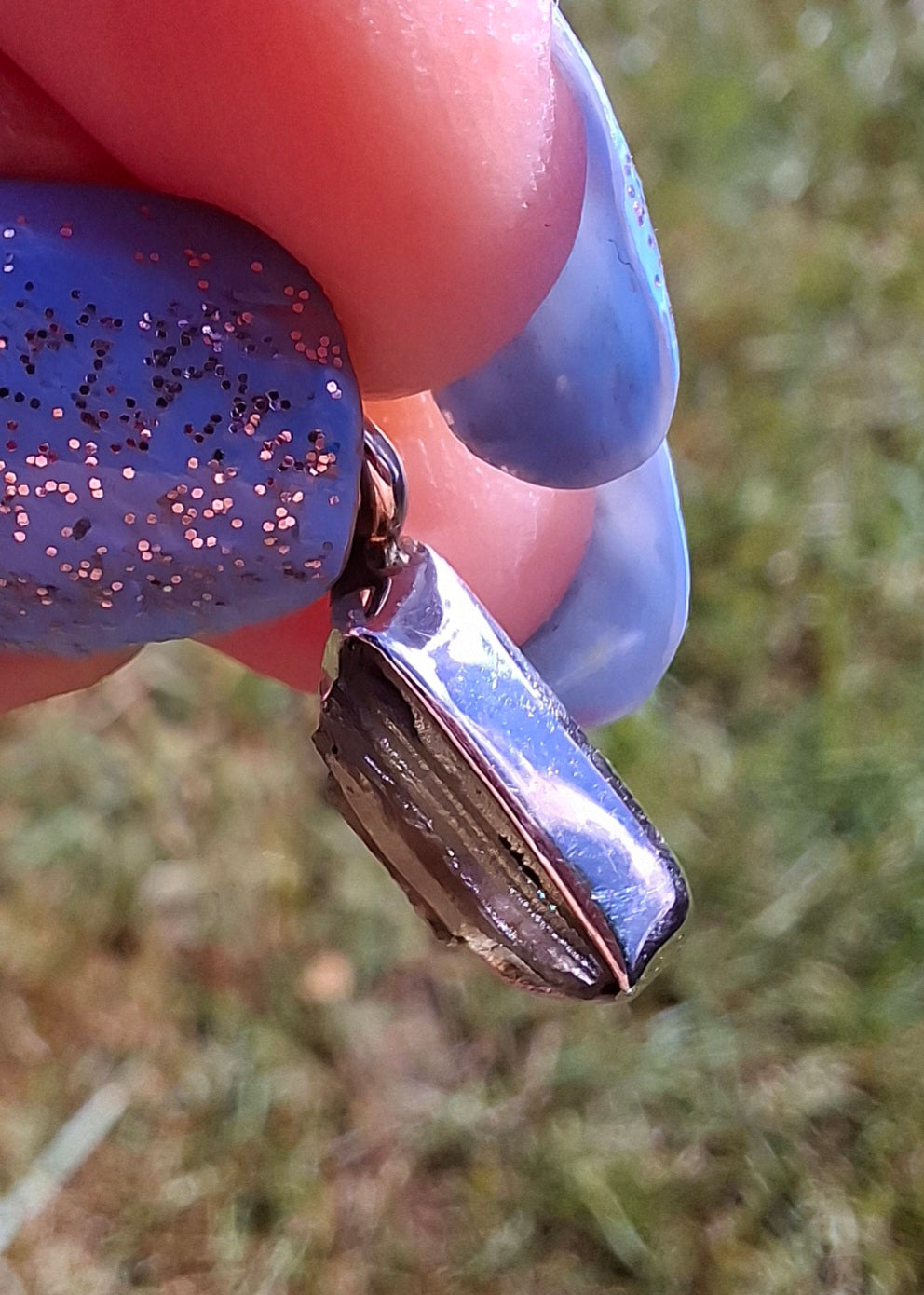 Moldavite Pendant, 925 Silver, Tektite (Ref: P91)