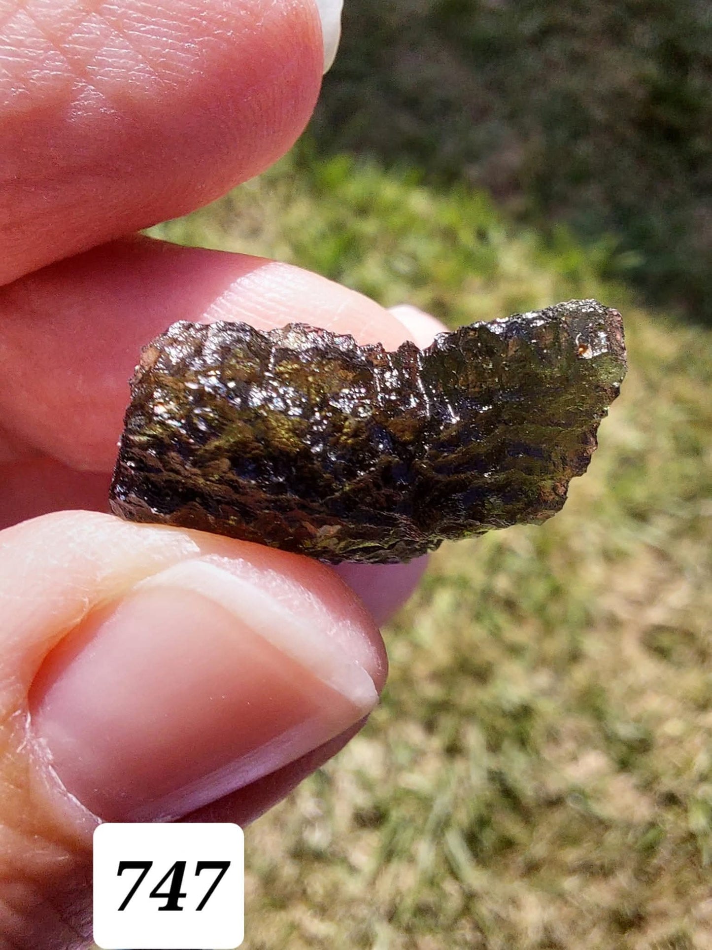 Moldavite Piece, MALY CHLUM, 5.57g, Tektite (Ref: 747)
