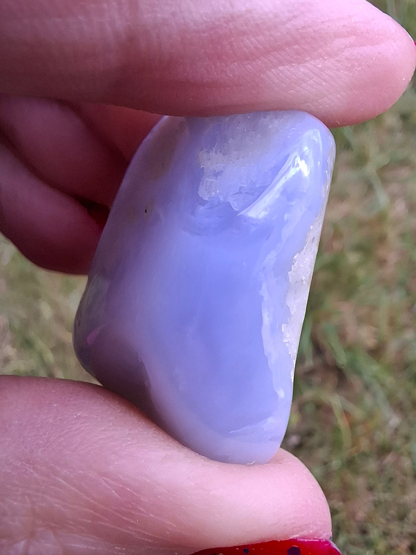 Blue Lace Agate, Tumble Stone, Crystal (Ref: T138)