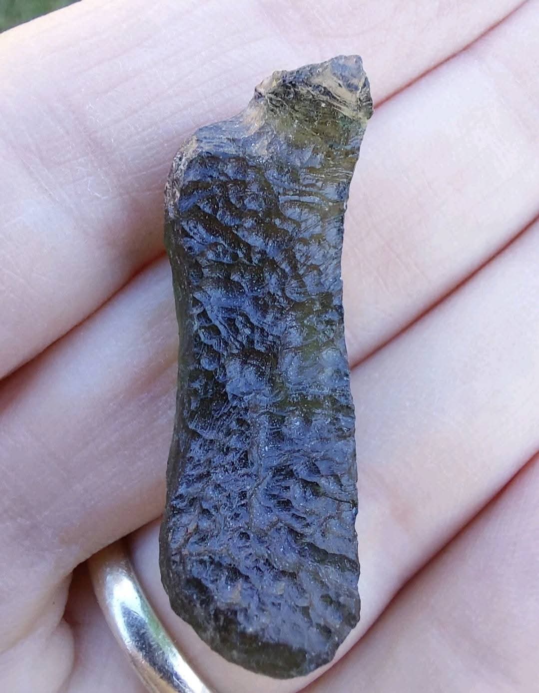 Moldavite Piece, NESMEN, 5.24g, Tektite (Ref: 1049)