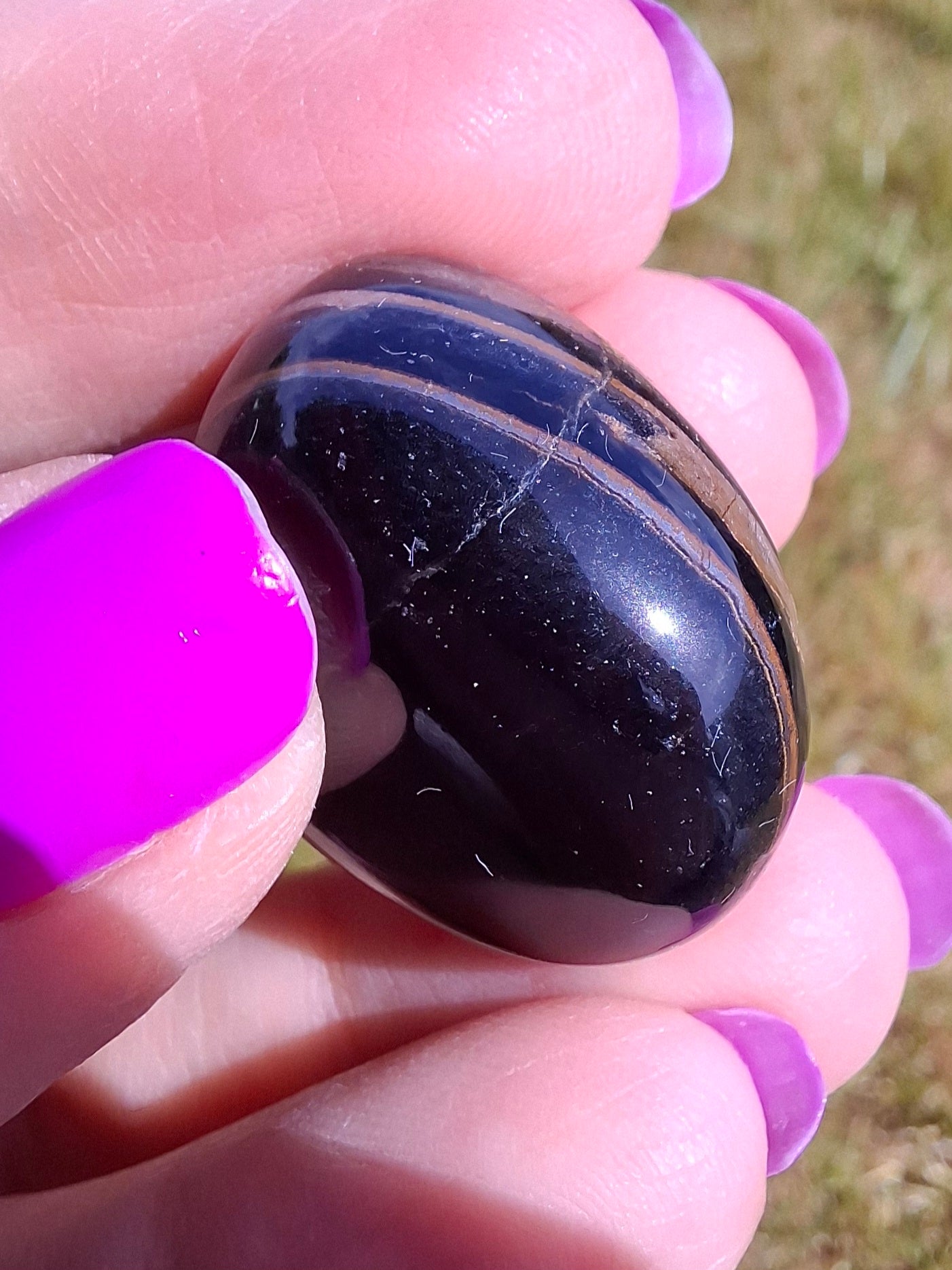 Blue Tigers Eye, Tumble Stone, Crystal (Ref: T24)