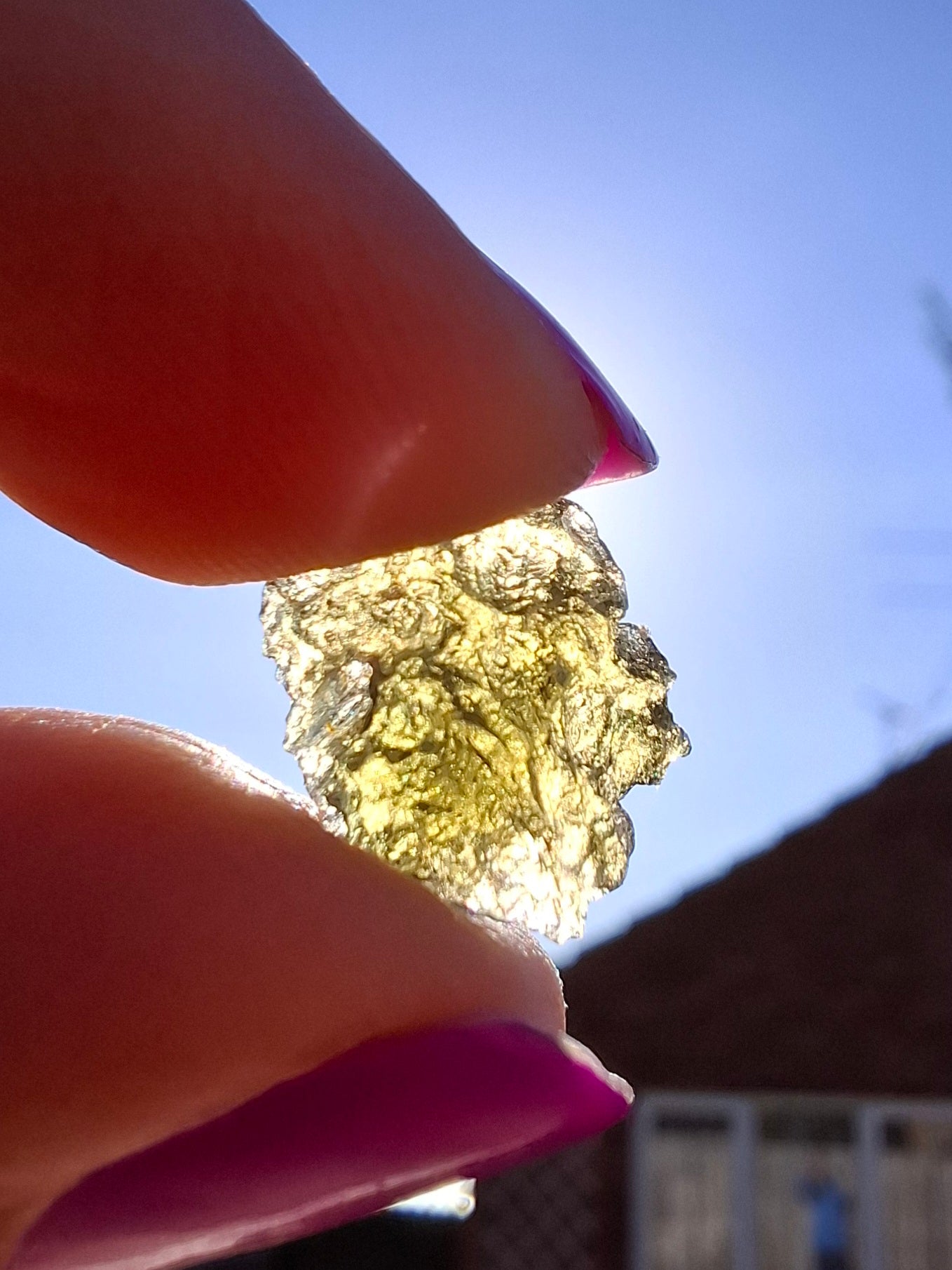 Moldavite Piece, 0.62g, Tektite (Ref: 1455)