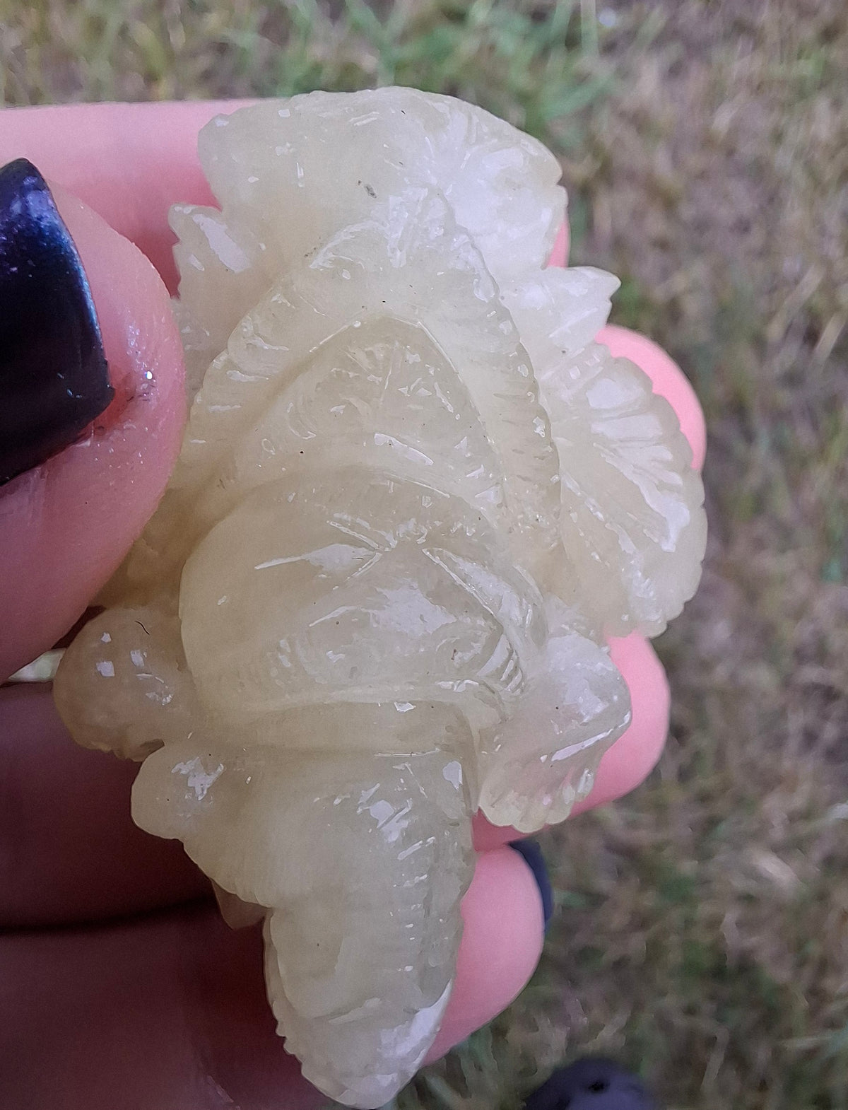 Libyan Desert Glass GANESHA craving, 31.21g, Tektite (Ref: Ganesha2)