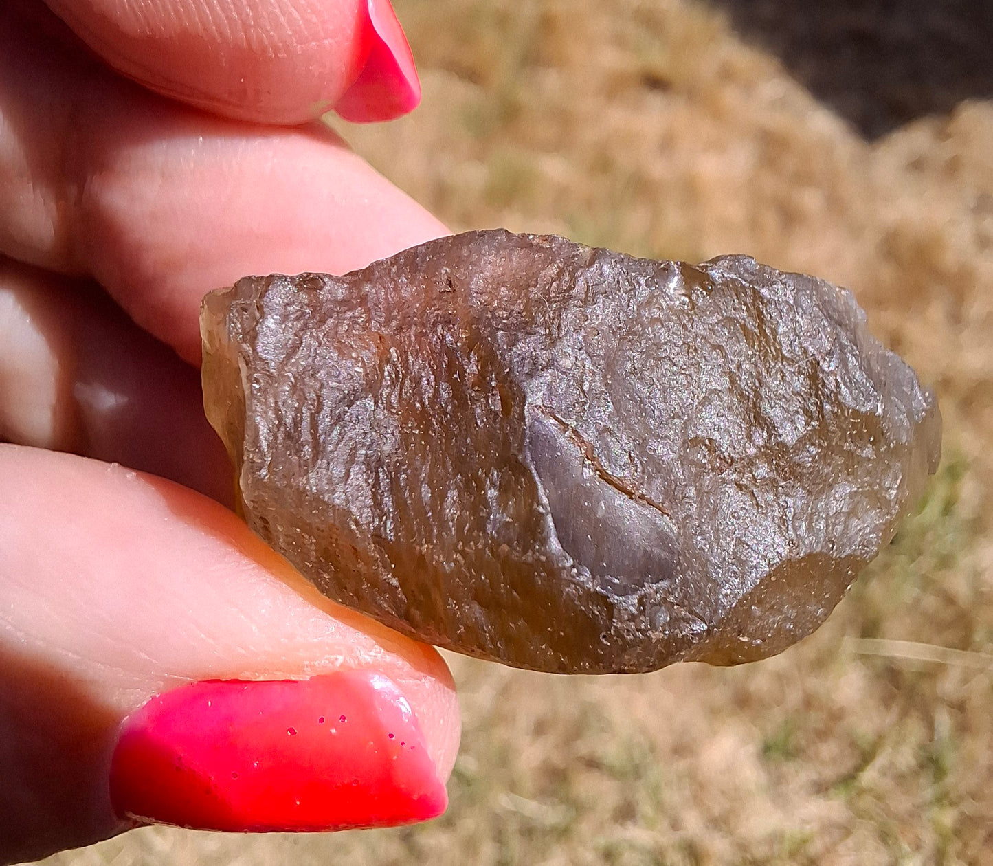 Libyan Desert Glass (darker) Piece, 11.69g, Tektite (Ref: L1366)