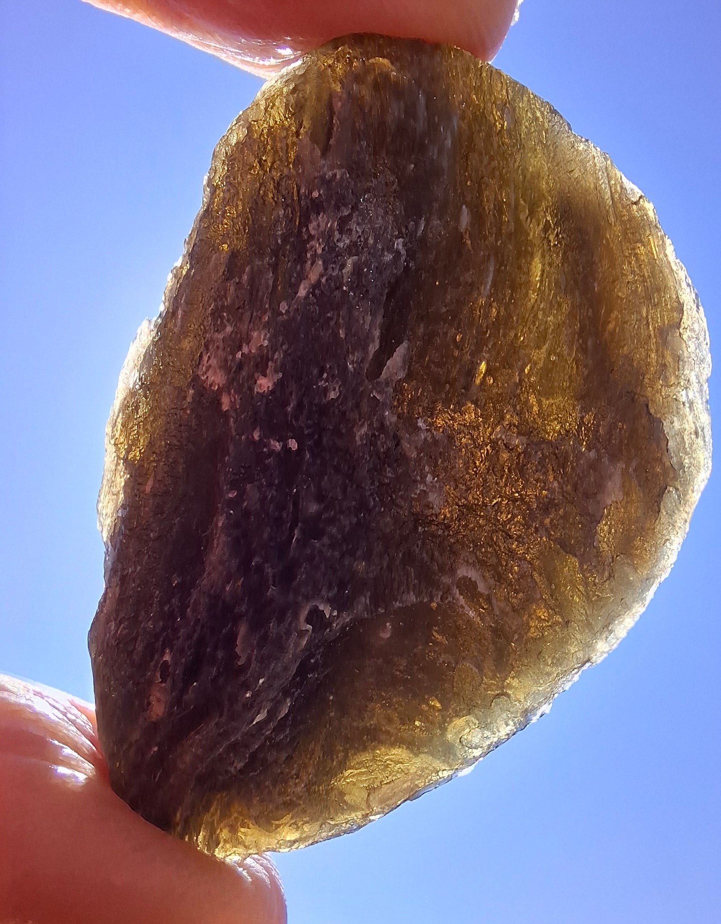 Moldavite Piece, NESMEN HURKA,  26.87g, Tektite (Ref: 1170)