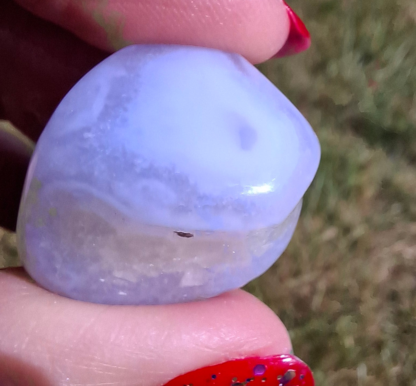 Blue Lace Agate, Tumble Stone, Crystal (Ref: T140)