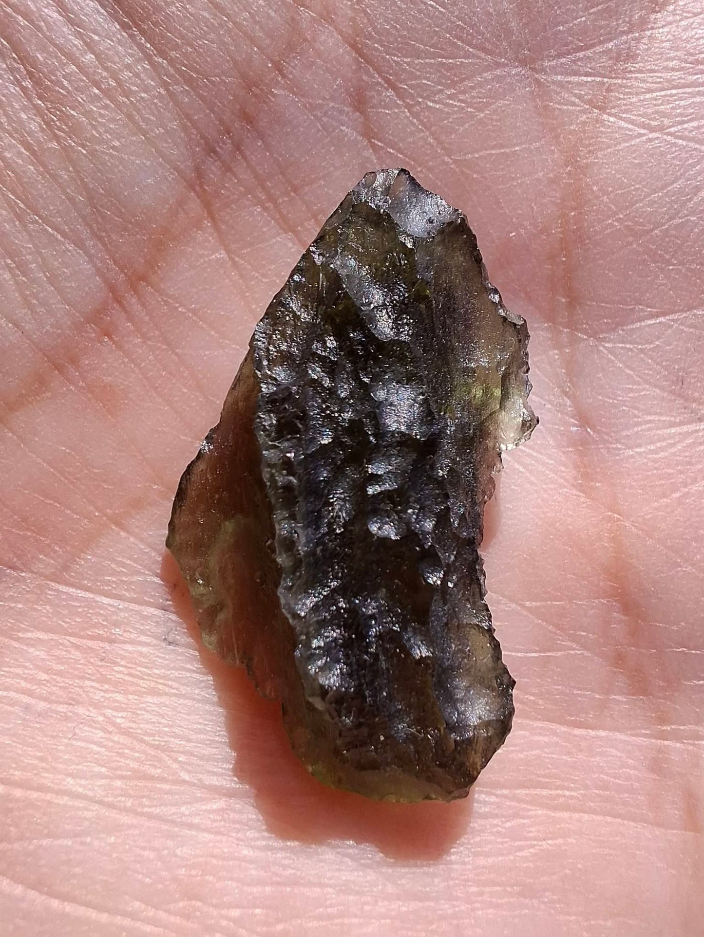 Moldavite Piece, MAROUSKOVO POLE, 2.91g, Tektite (Ref: 1359)