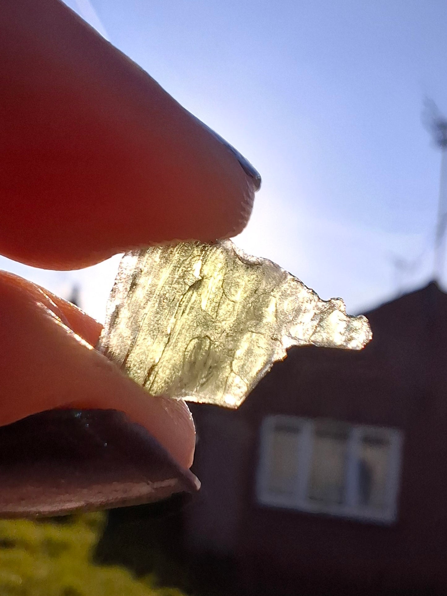 Moldavite Piece, 0.52g, Tektite (Ref: 1389)