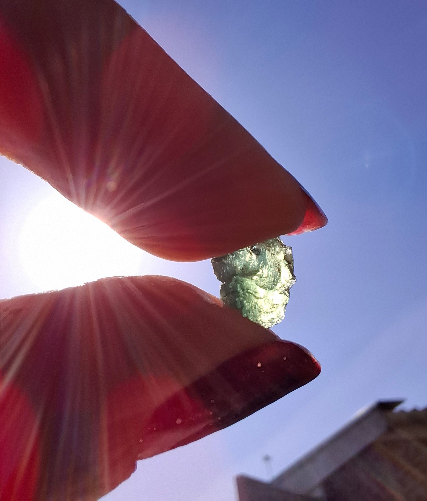 Moldavite small Piece, 0.40g, Tektite (Ref: 1479)