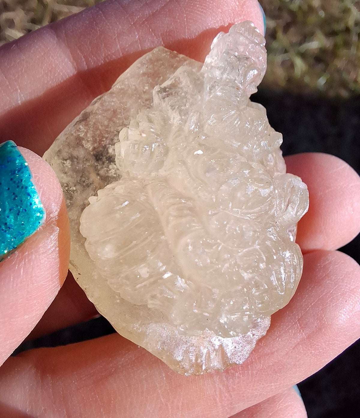Libyan Desert Glass GANESHA carving, 20.76g, Tektite (Ref: Ganesha4)