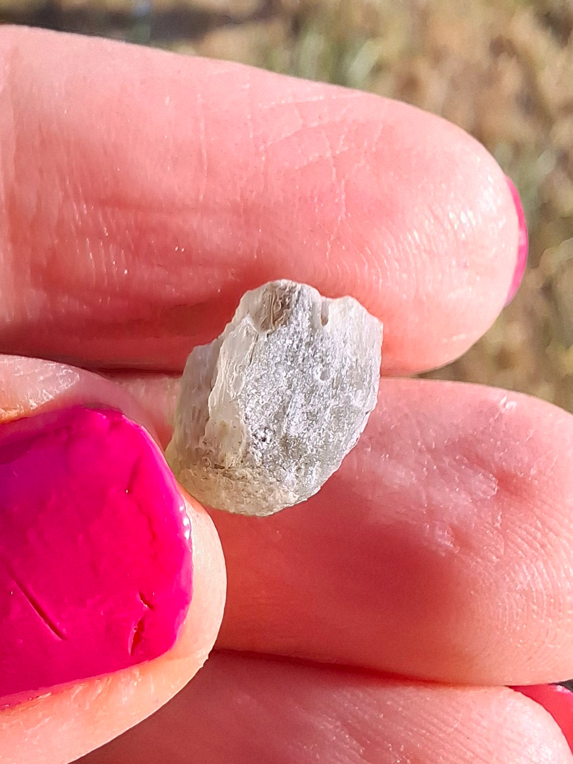 Moldavite Piece, SNOWFLAKE, FROSTED, BRUSNA, 0.69g, Tektite (Ref: 1503)