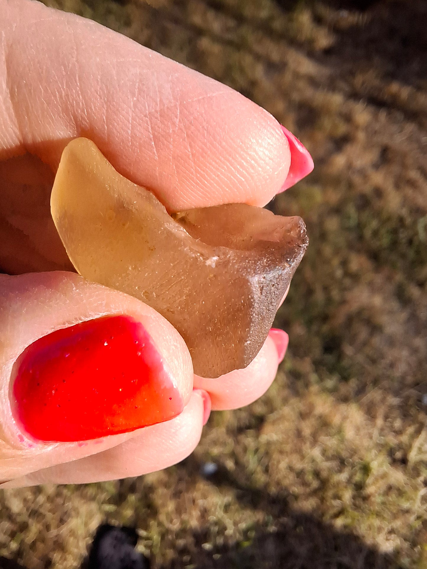 Libyan Desert Glass (darker) Piece, 7.00g, Tektite (Ref: L1373)
