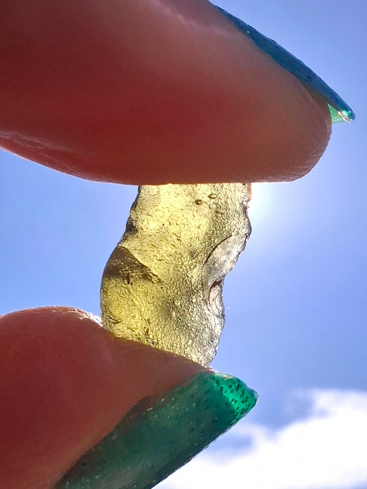 Moldavite Piece, 0.93g, Tektite (Ref: 1415)