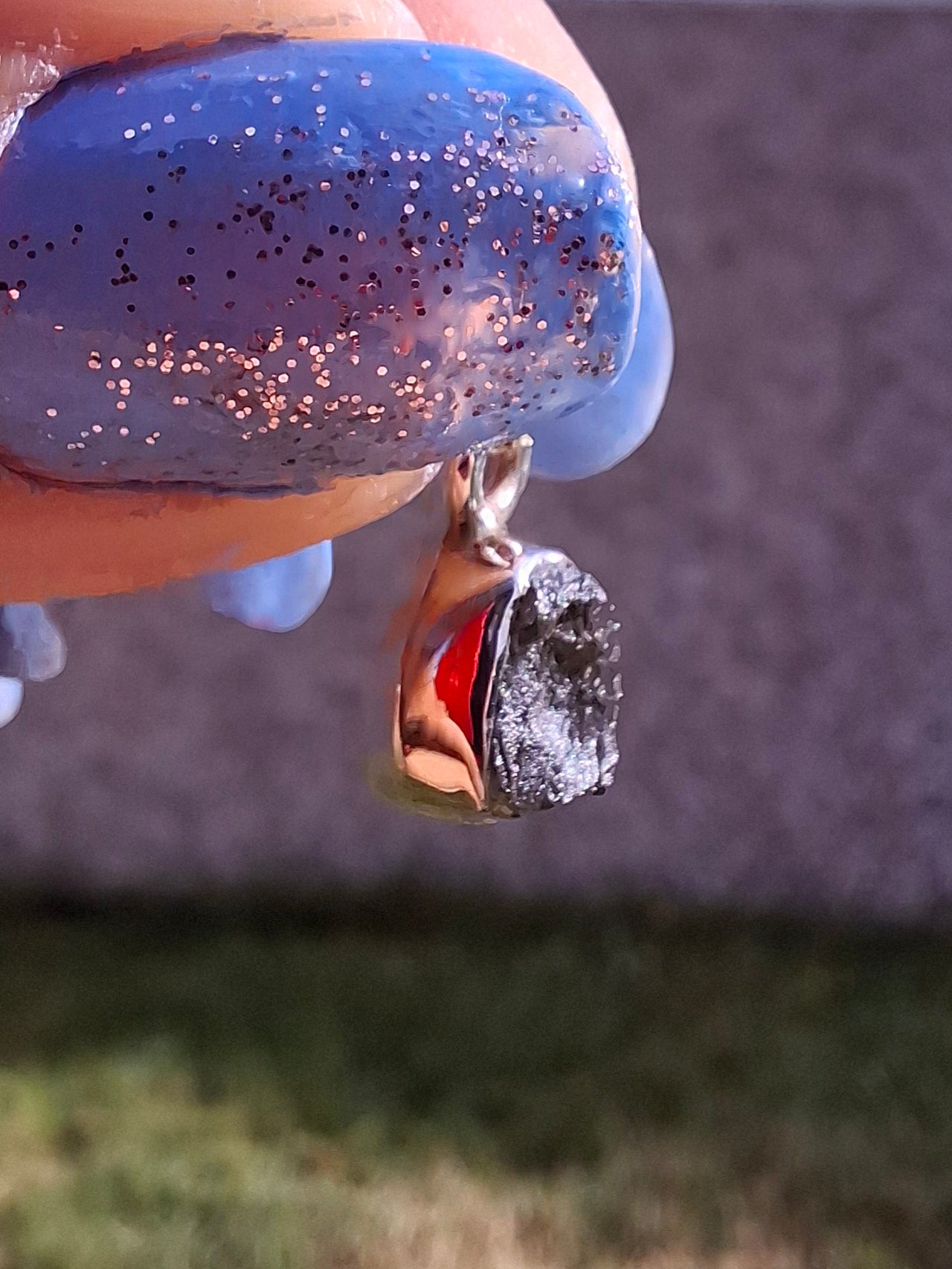 Moldavite Pendant, 925 Silver, Tektite (Ref: P56)