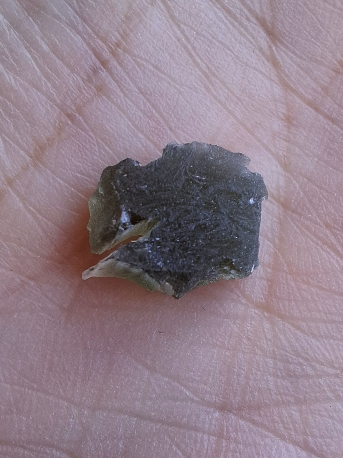 Moldavite Piece, 0.87g, Tektite (Ref: 1453)