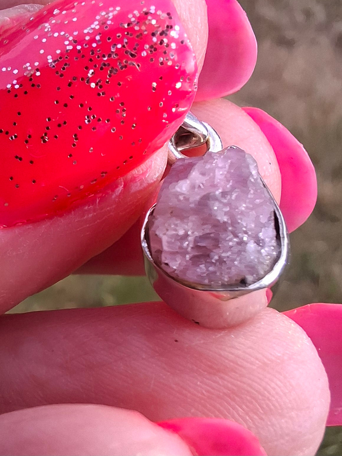 Pink Tourmaline Pendant, 925 Silver, Crystal (Ref: PT85)