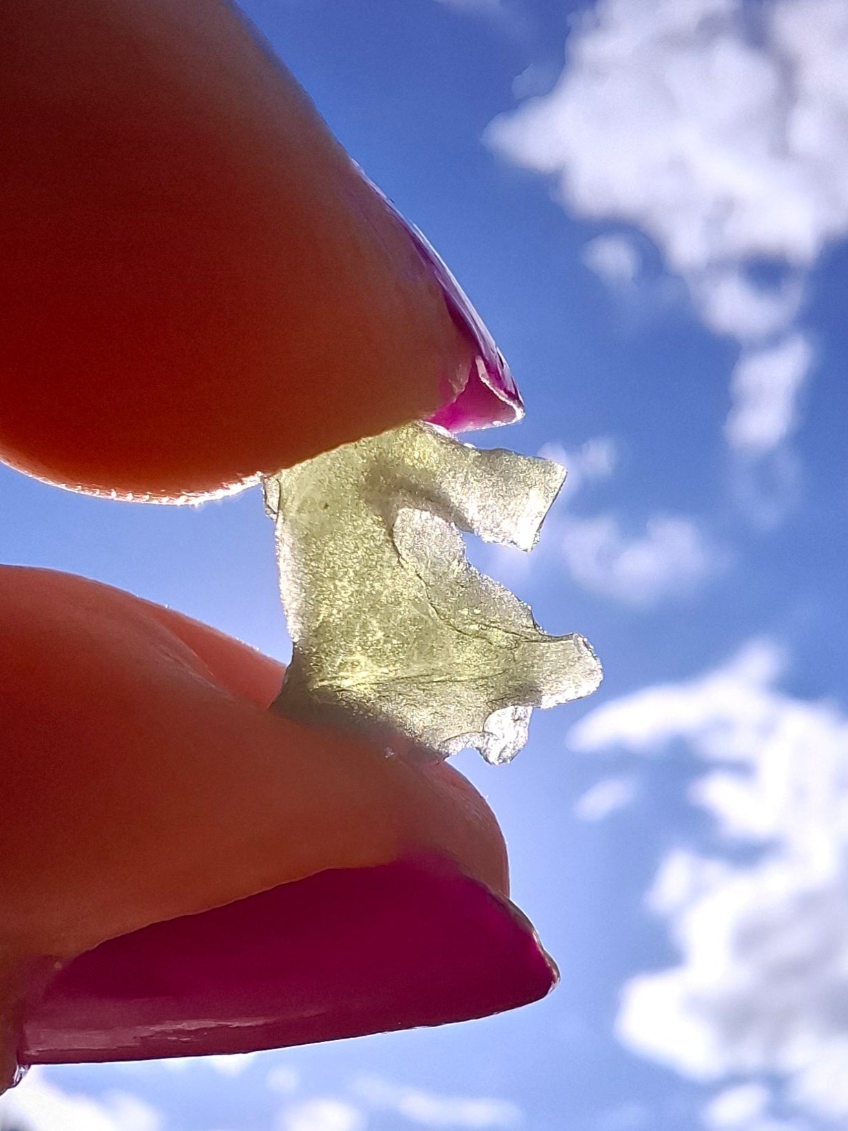 Moldavite Piece, 0.45g, Tektite (Ref: 1444)
