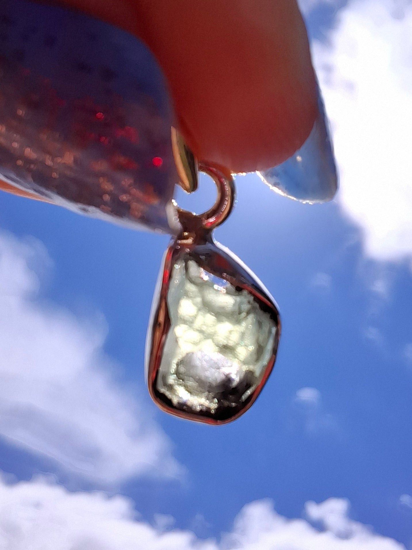 Moldavite Pendant, 925 Silver, Tektite (Ref: P72)