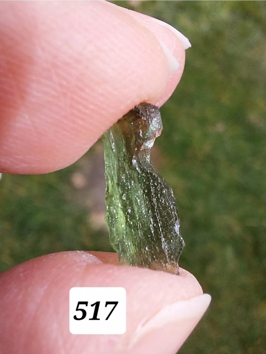 Moldavite Small Piece, 0.39g, Tektite (Ref: 517)