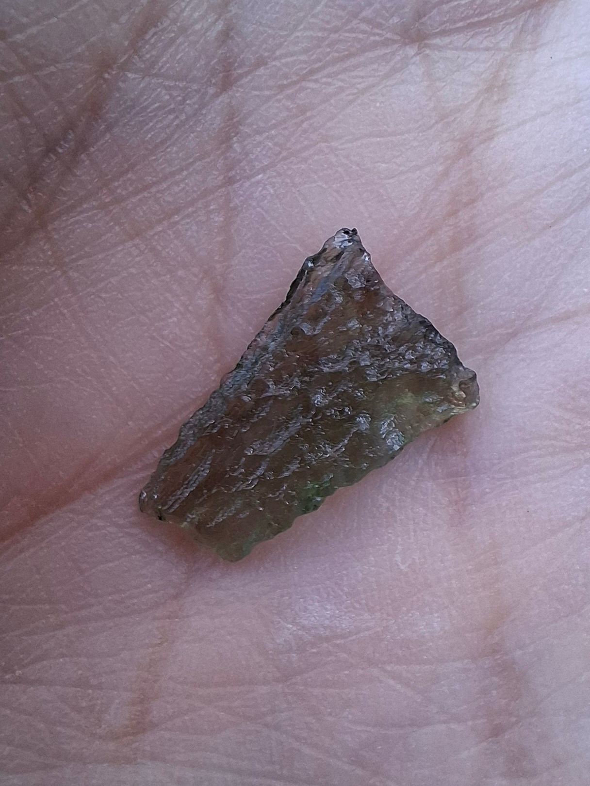 Moldavite small Piece, 0.39g. Tektite (Ref: 1430)