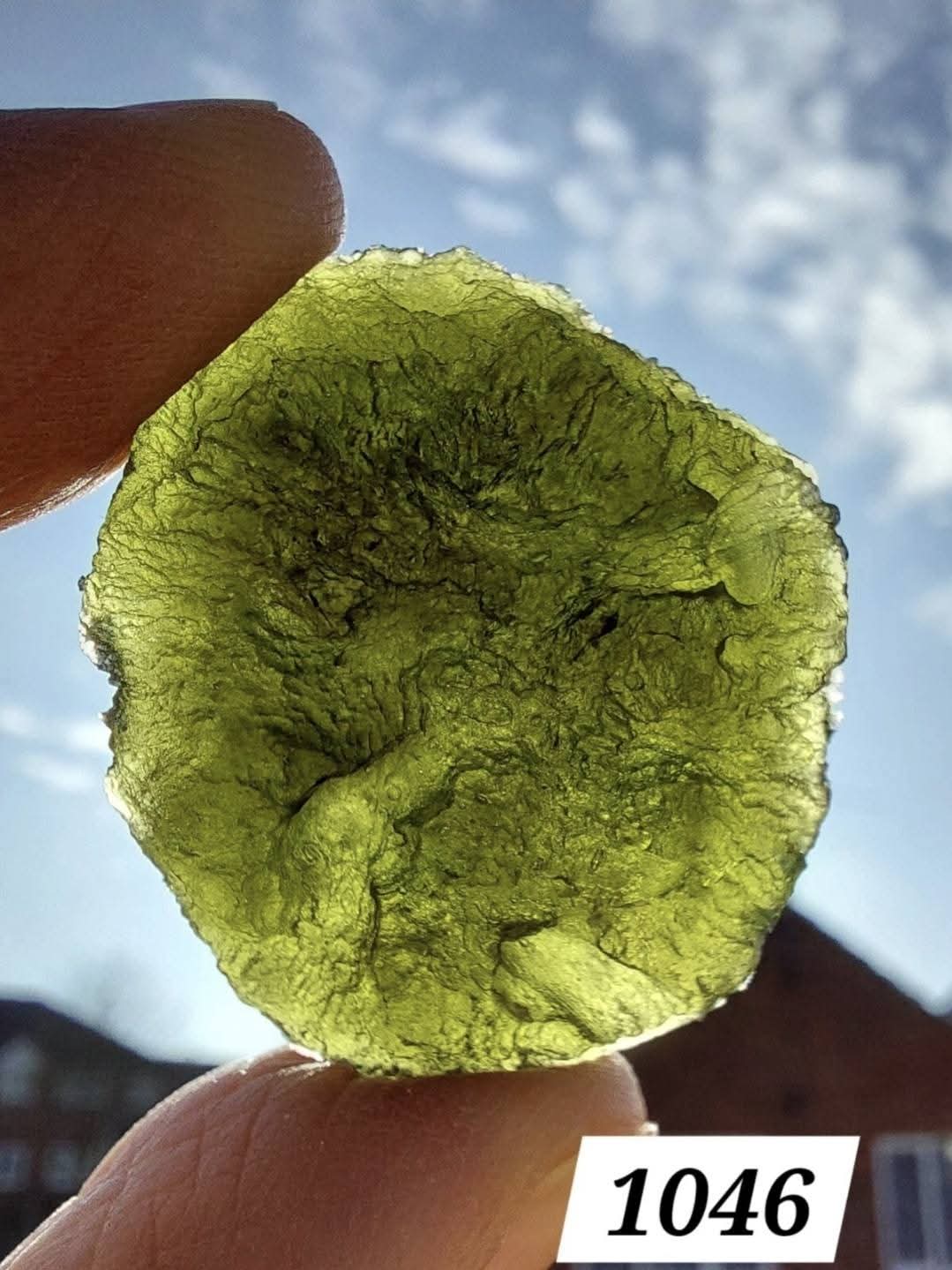 Moldavite Piece, CHLUM, 12.82g, Tektite (Ref: 1046)