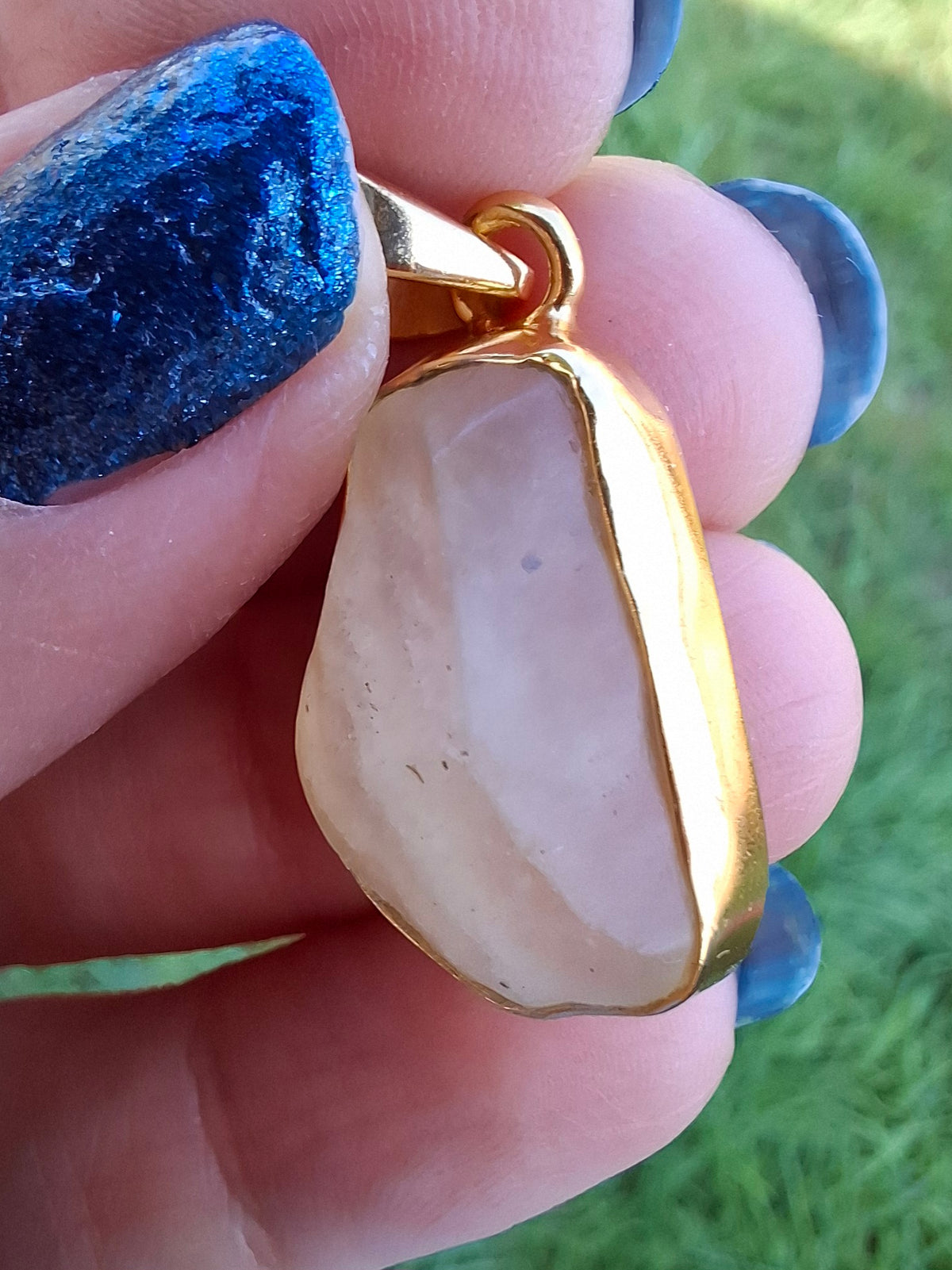Libyan Desert Glass Pendant, 14K GOLD Plated, Tektite (Ref: LP117)
