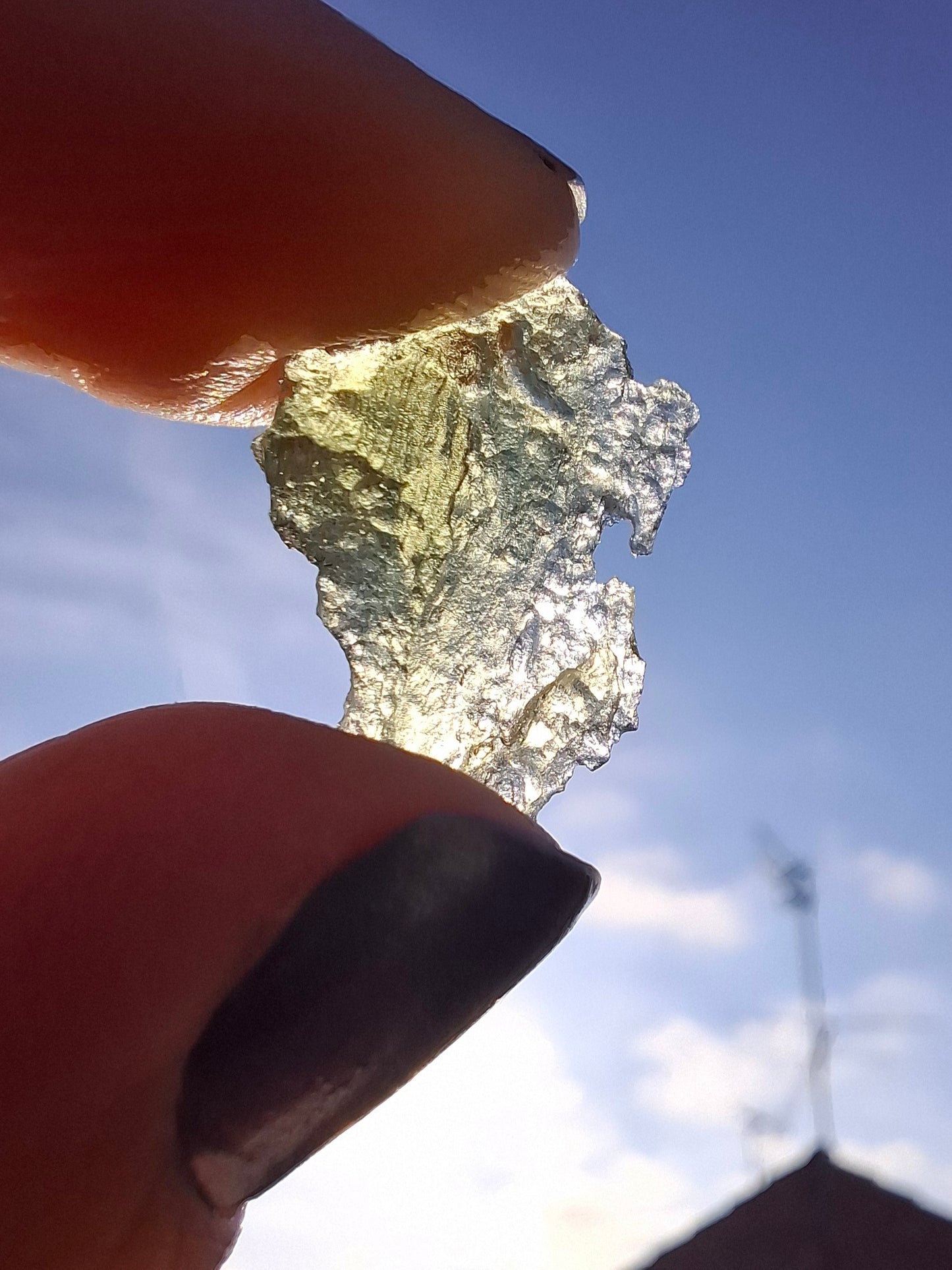 Moldavite Piece, 0.80g, Tektite (Ref: 1397)