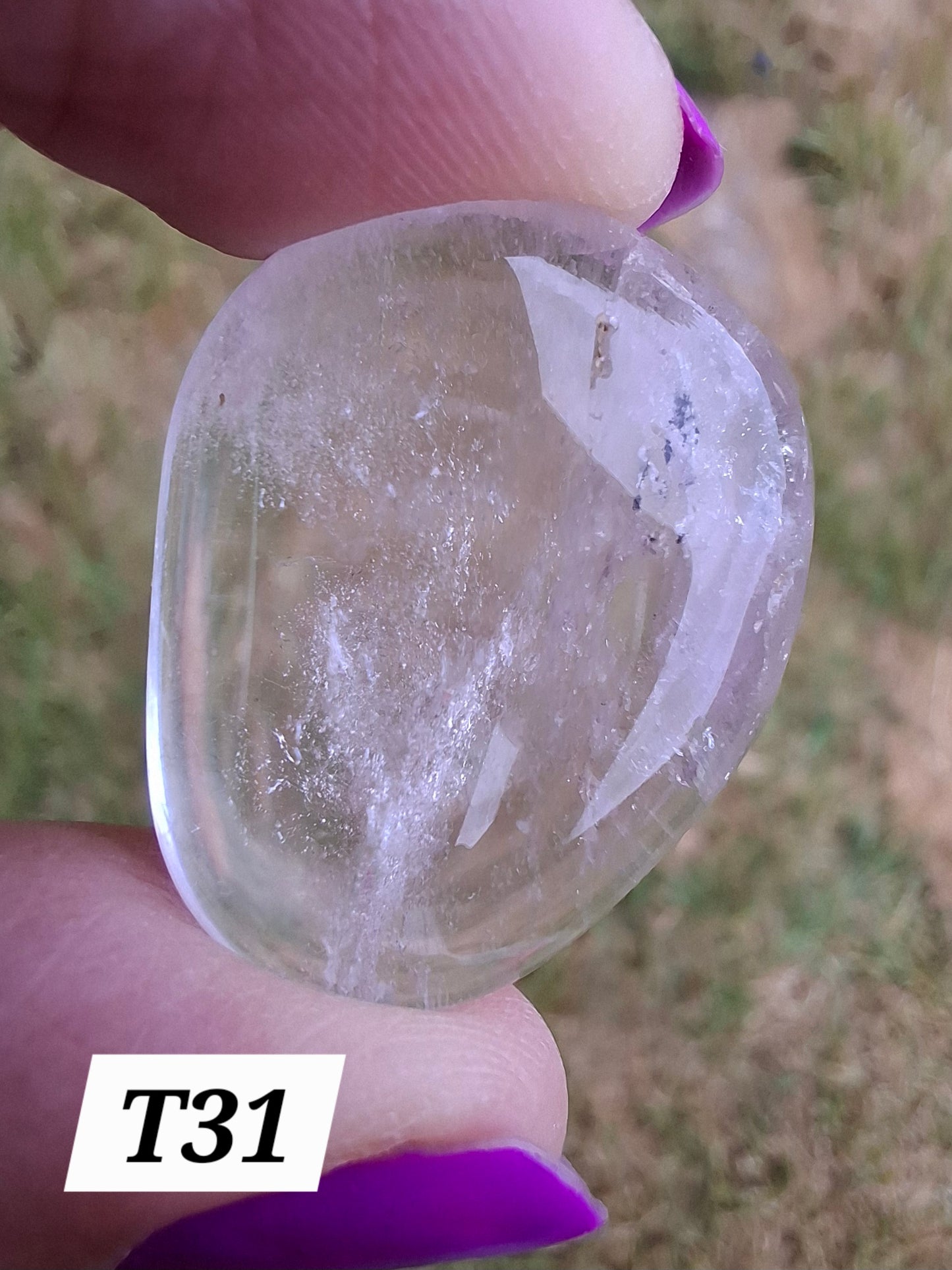 Clear Quartz, Tumble Stone, Crystal (Ref: T31)