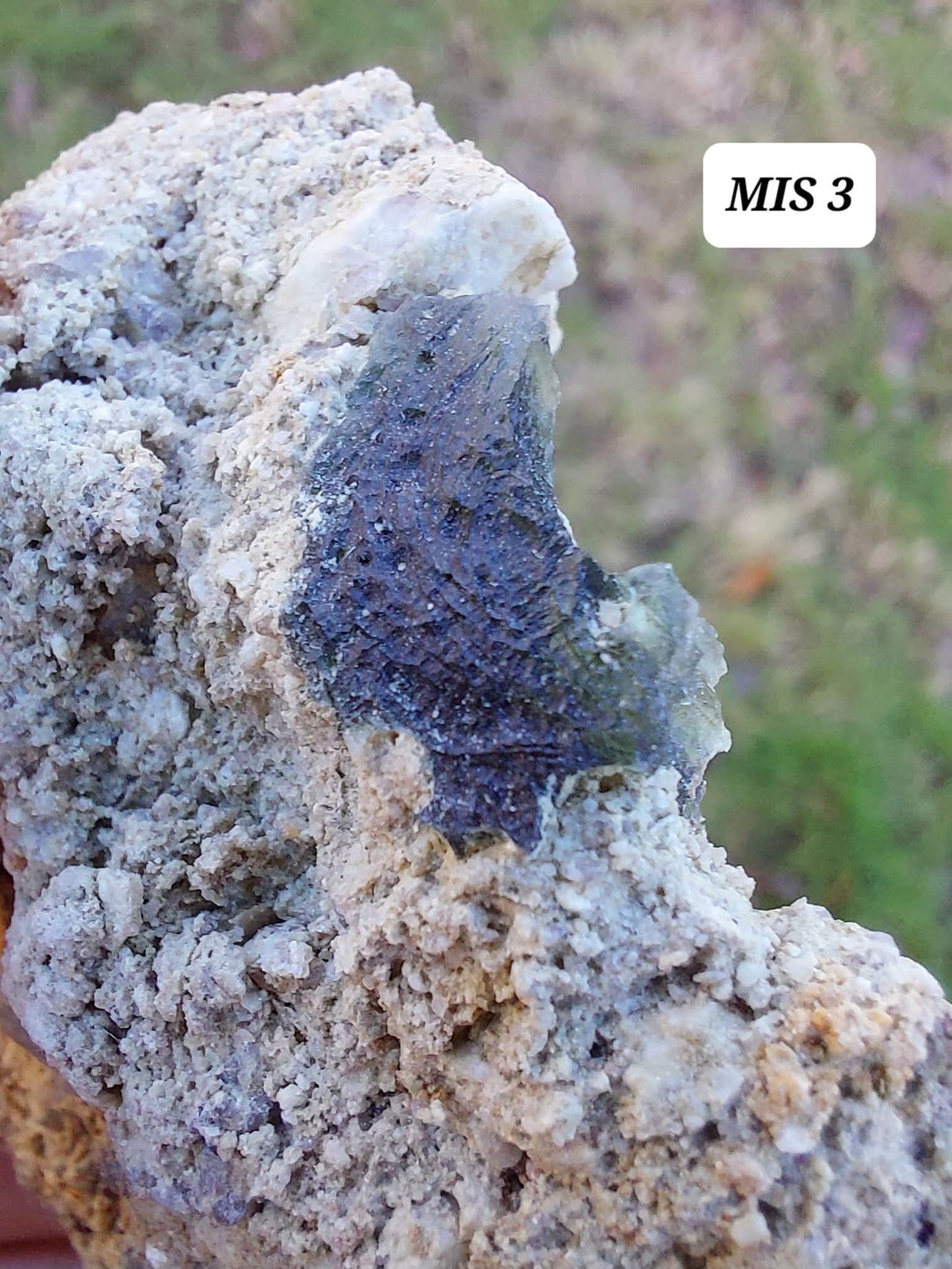 Moldavite In-Situ (in matrix), Besednice, Est- 3g, Tektite (Ref: MIS3)