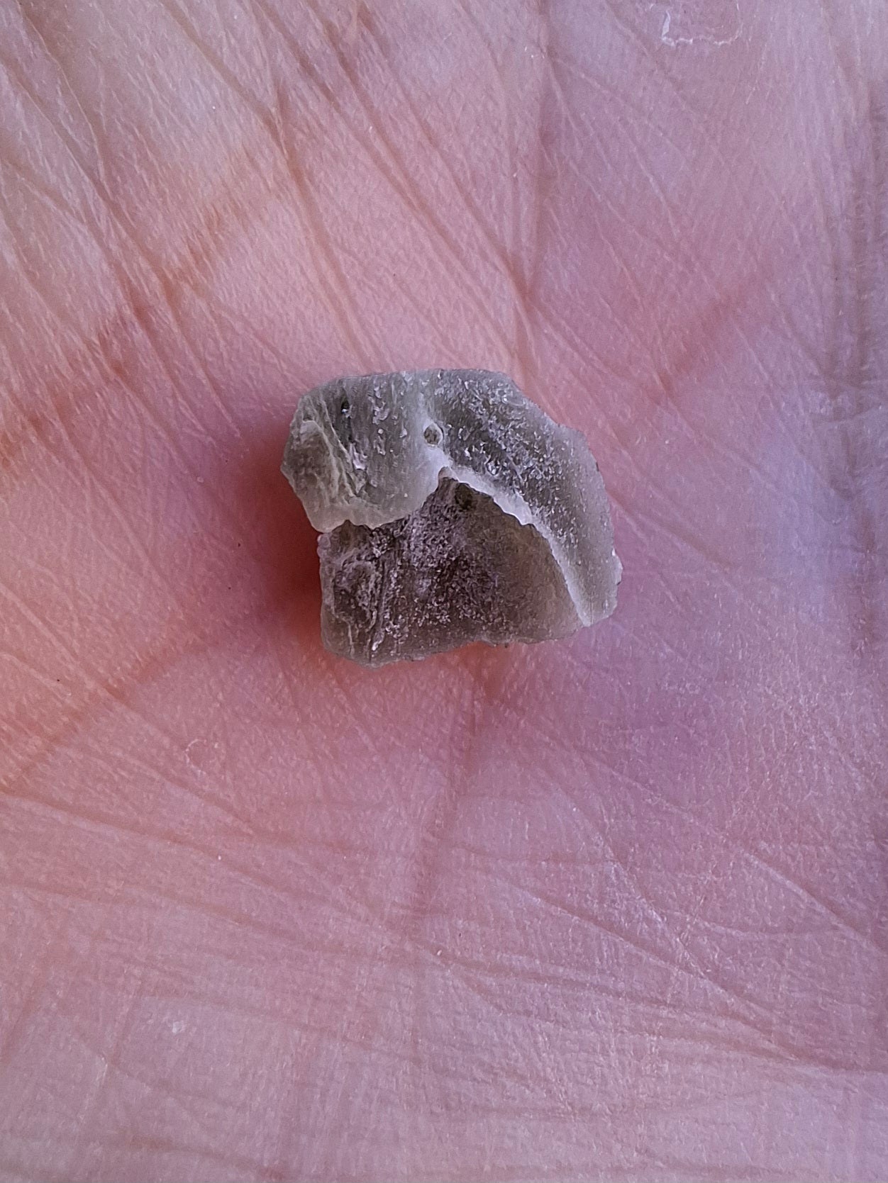 Moldavite Piece, SNOWFLAKE, FROSTED, BRUSNA, 0.31g, Tektite (Ref: 1500)