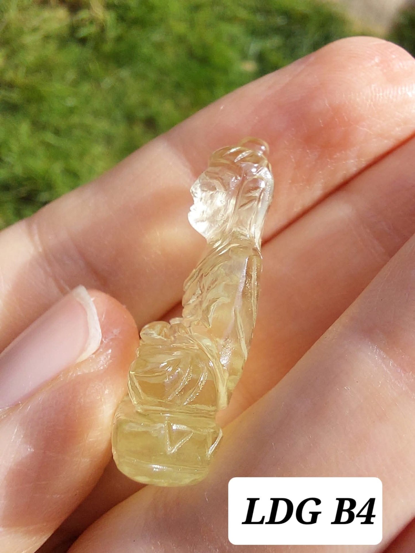Libyan desert glass BUDDHA Carving, 4.81g, Tektite (LDG B4)