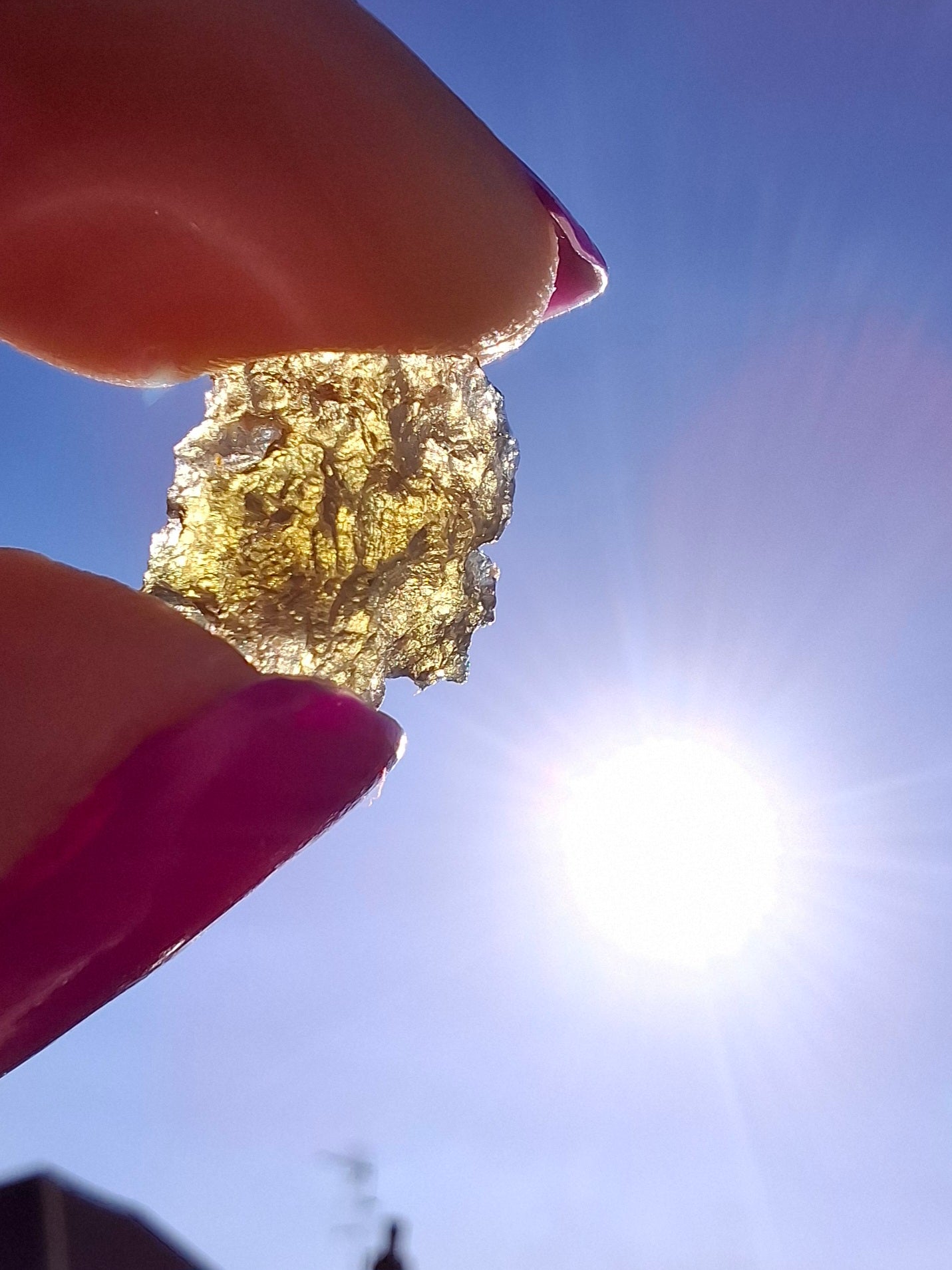 Moldavite Piece, 0.62g, Tektite (Ref: 1455)