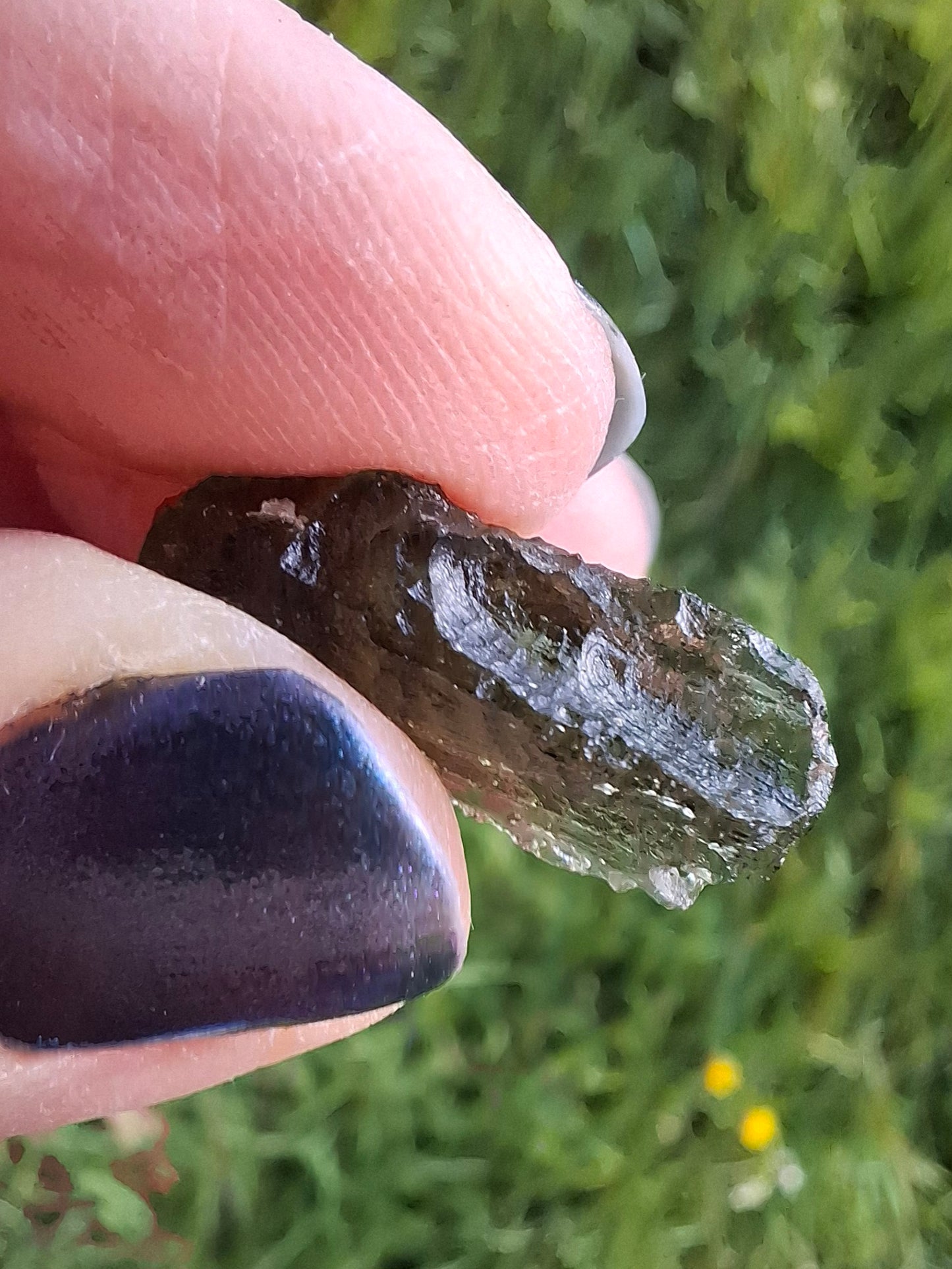 Moldavite Piece, NESMEN LES, 1.90g, Tektite (Ref: 848)