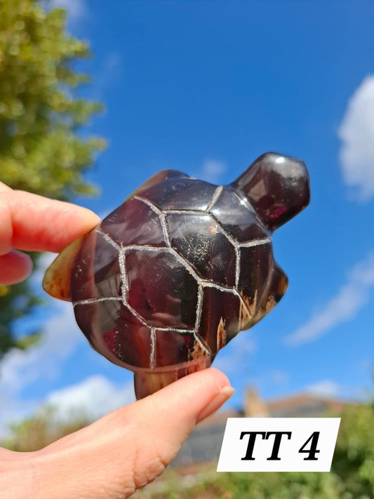 Red Amber Turtle, 47.85g, Carving, Fossil (Ref: TT4)