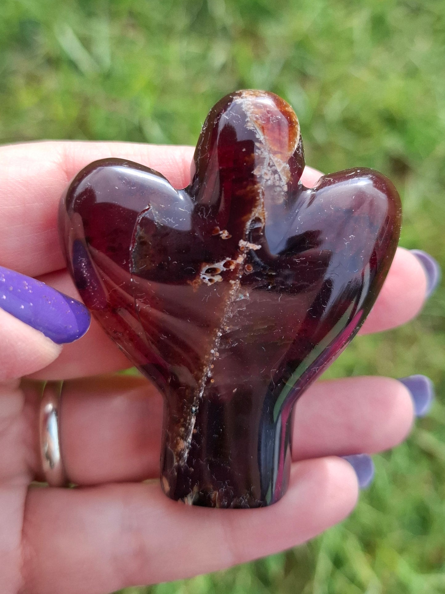 Red Amber Angel, 22.65, Carving, Fossil (Ref: AA3)