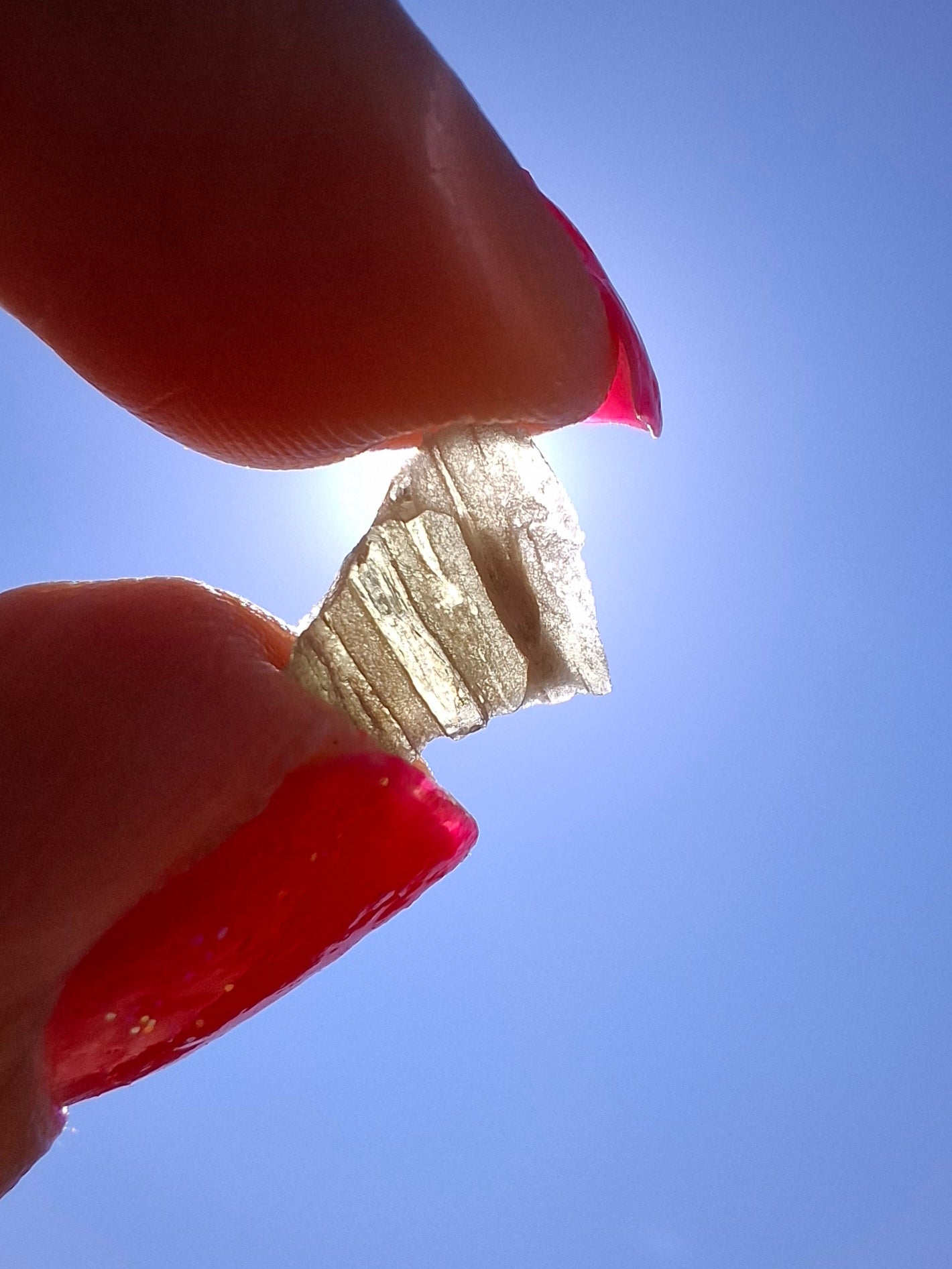 Moldavite Piece, SNOWFLAKE, FROSTED, BRUSNA, 0.28g, Tektite (Ref: 1504)