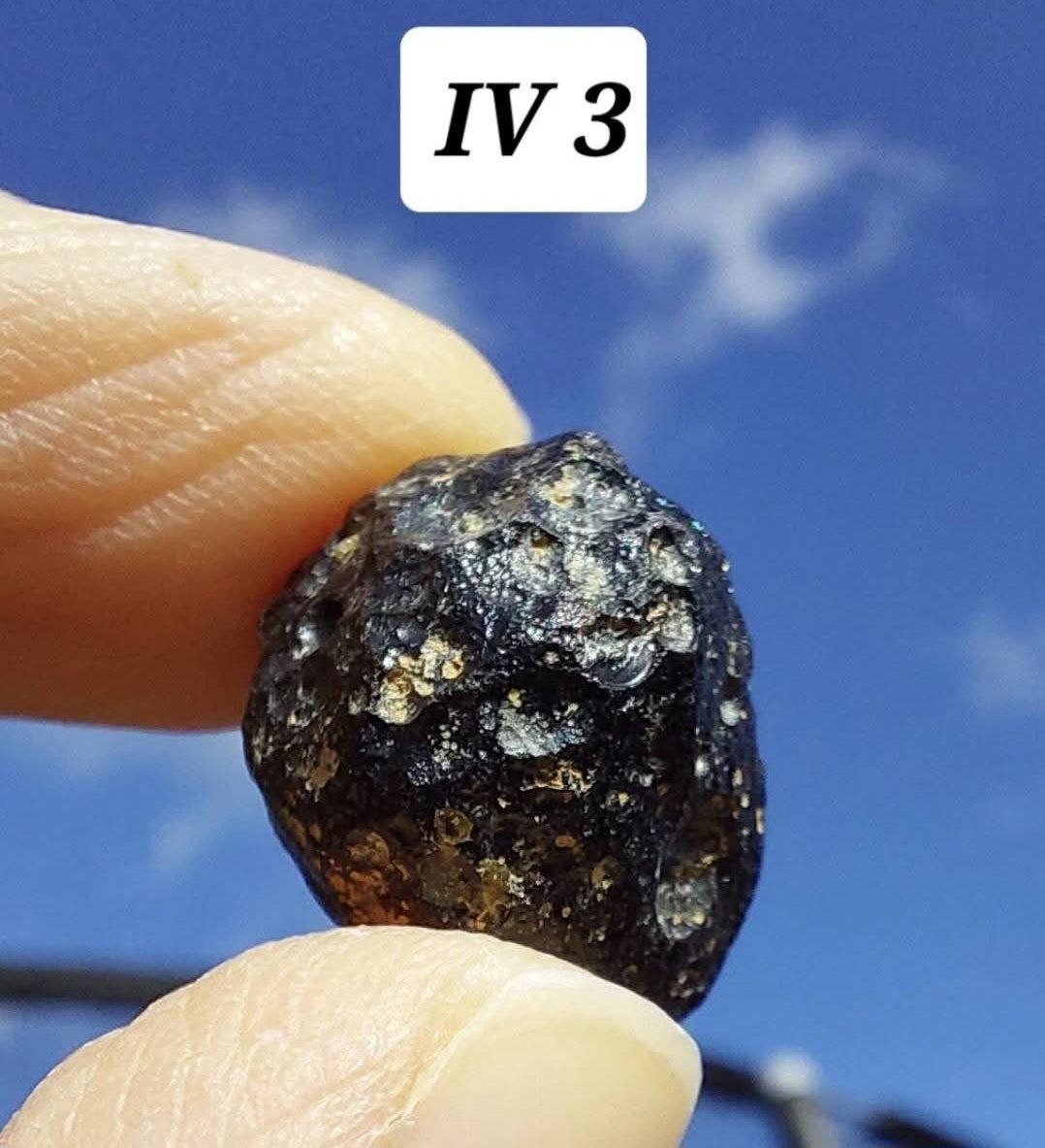 Ivory Coast (Ivorite), RAREST TEKTITE IN THE WORLD, 4.01g, Tektite (Ref: IV3)
