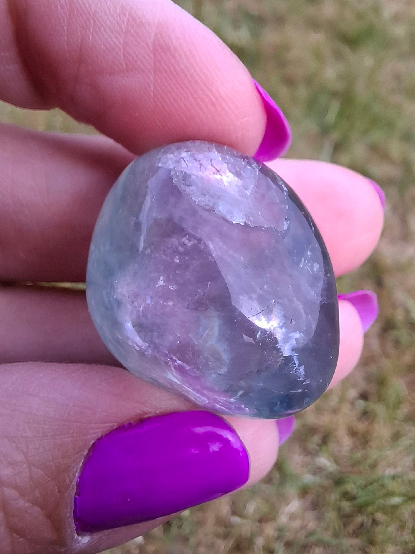 Fluorite, Tumble Stone, Crystal 🌈 (Ref: T49)