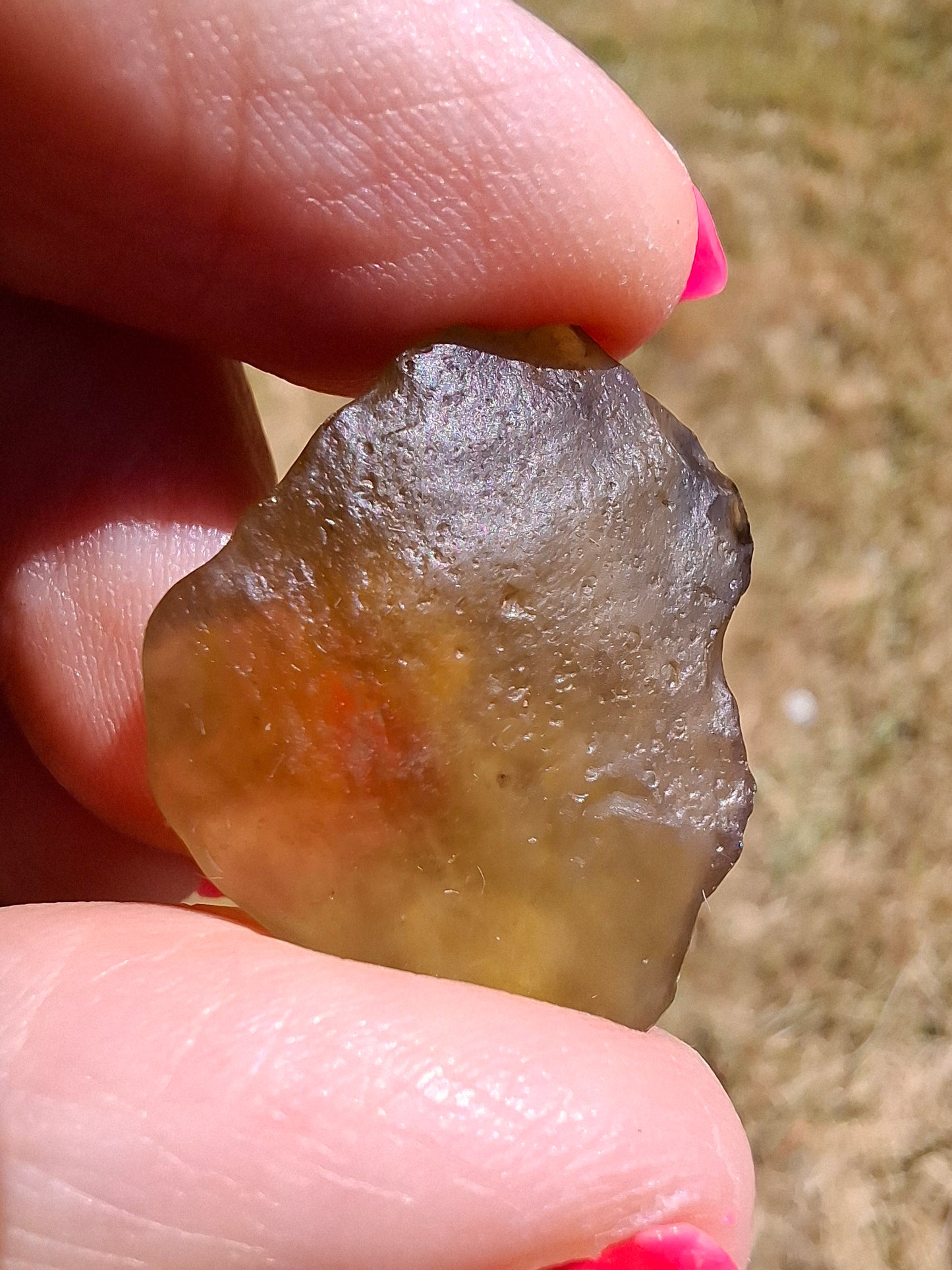 Libyan Desert Glass (darker) Piece, 4.84g, Tektite (Ref: L1360)