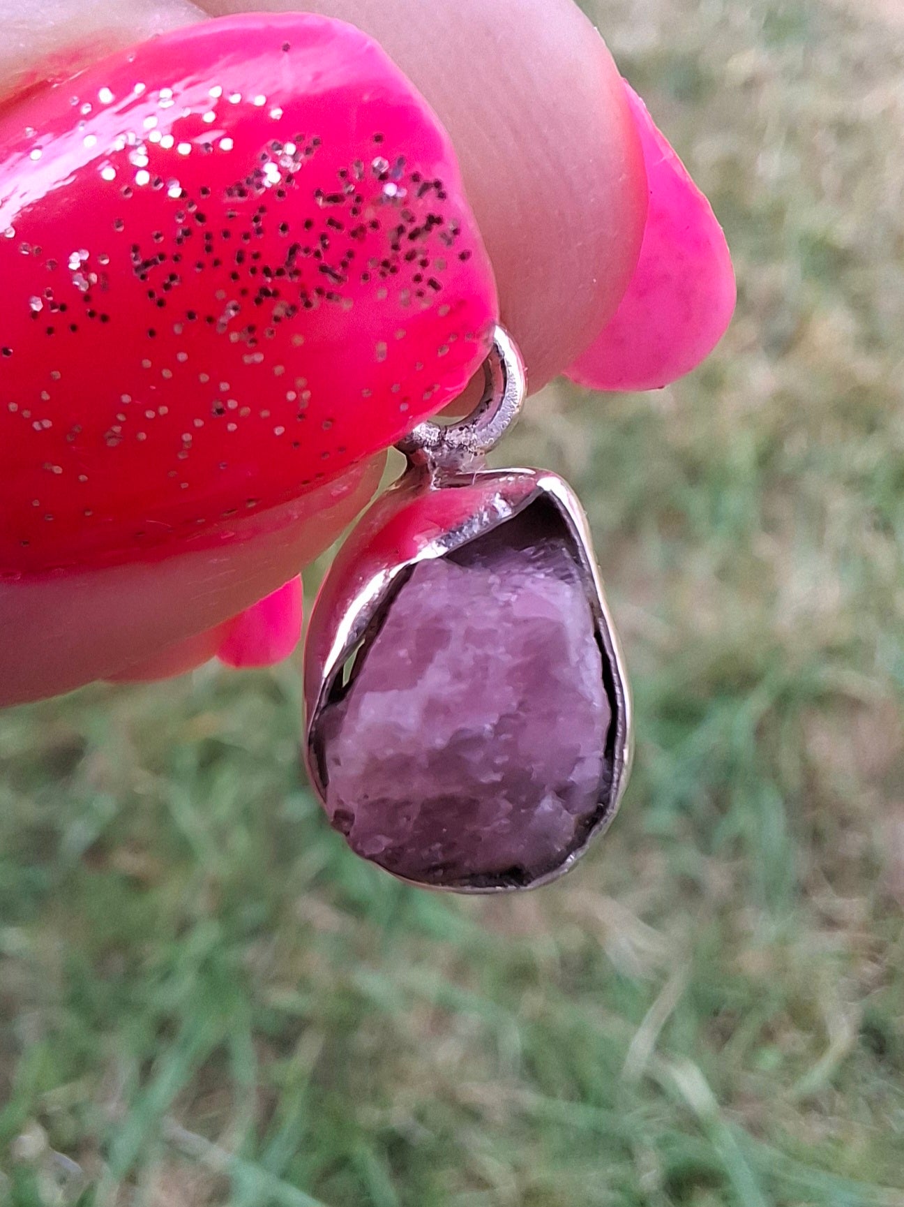 Pink Tourmaline Pendant, 925 Silver, Crystal (Ref: PT85)