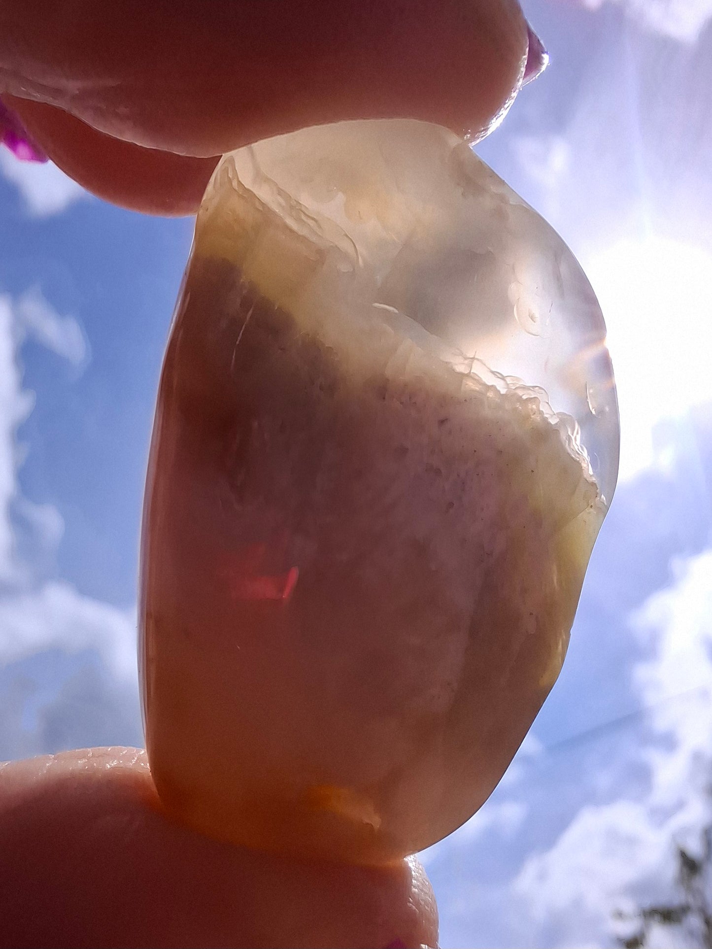 Flower Agate, Tumble Stone, Crystal (Ref: T77)